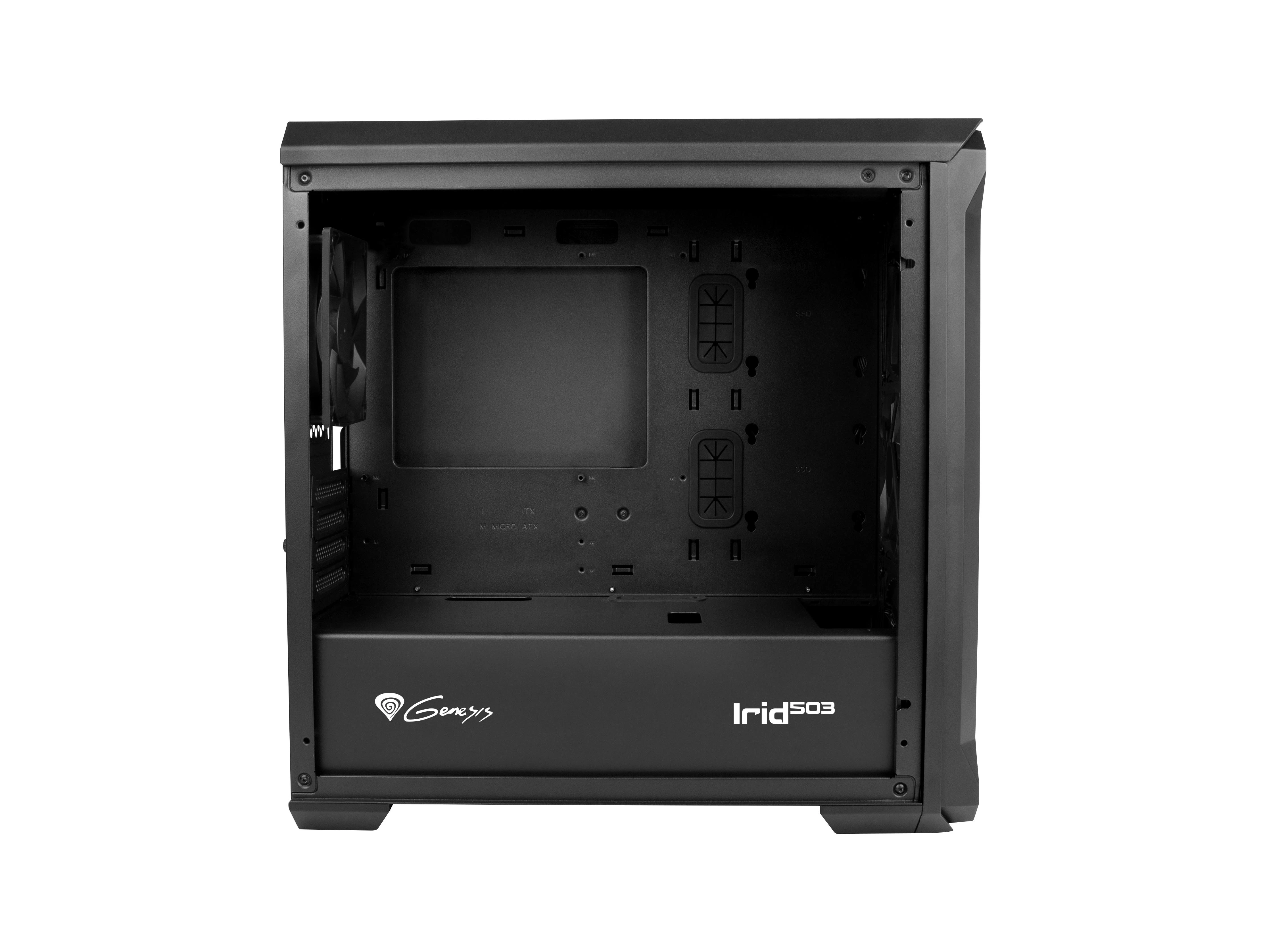 Housing NATEC Genesis Irid 503 NPC-1558 (Micro ATX, Mini ITX, juodos spalvos)