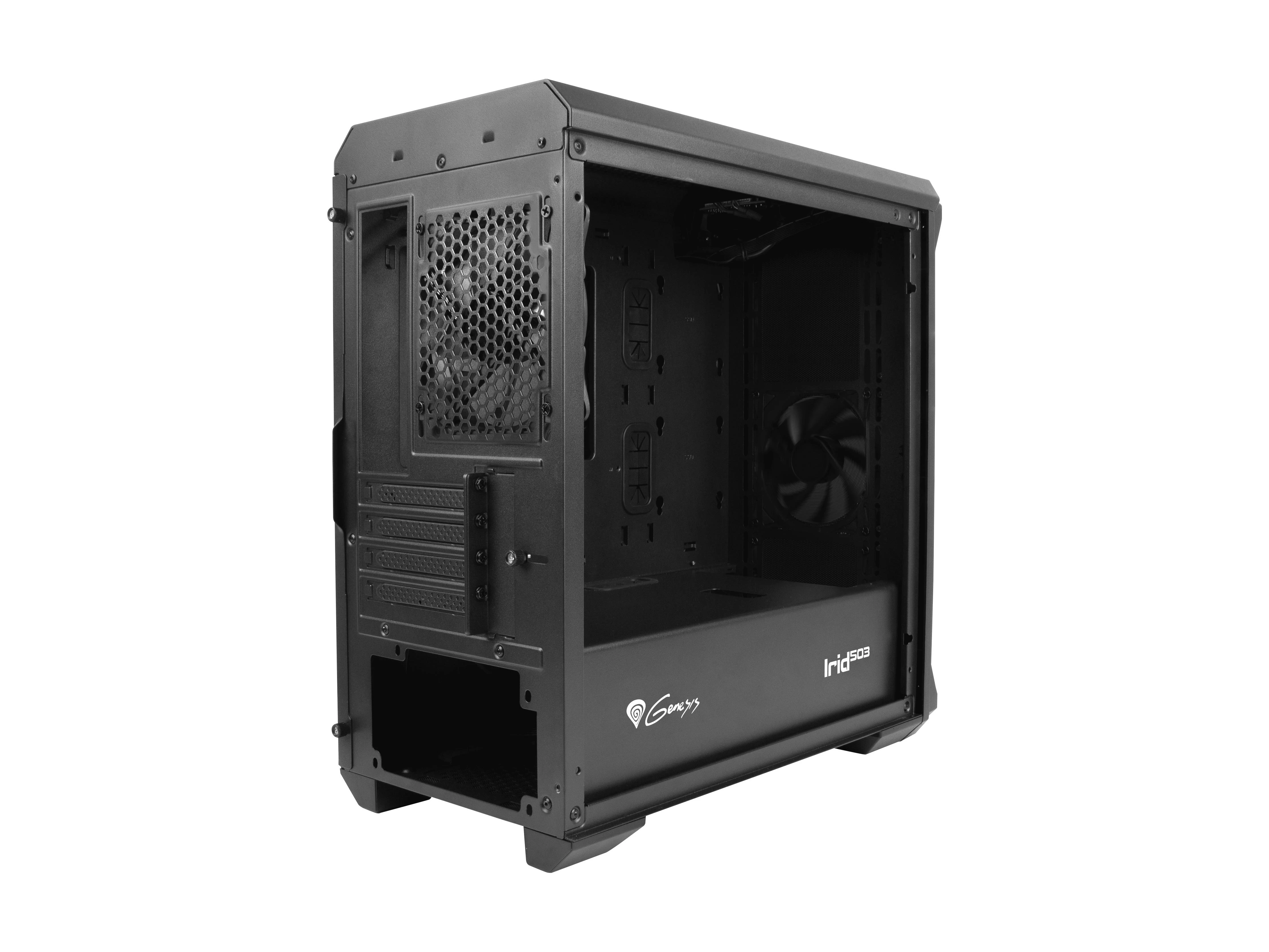 Housing NATEC Genesis Irid 503 NPC-1558 (Micro ATX, Mini ITX, juodos spalvos)