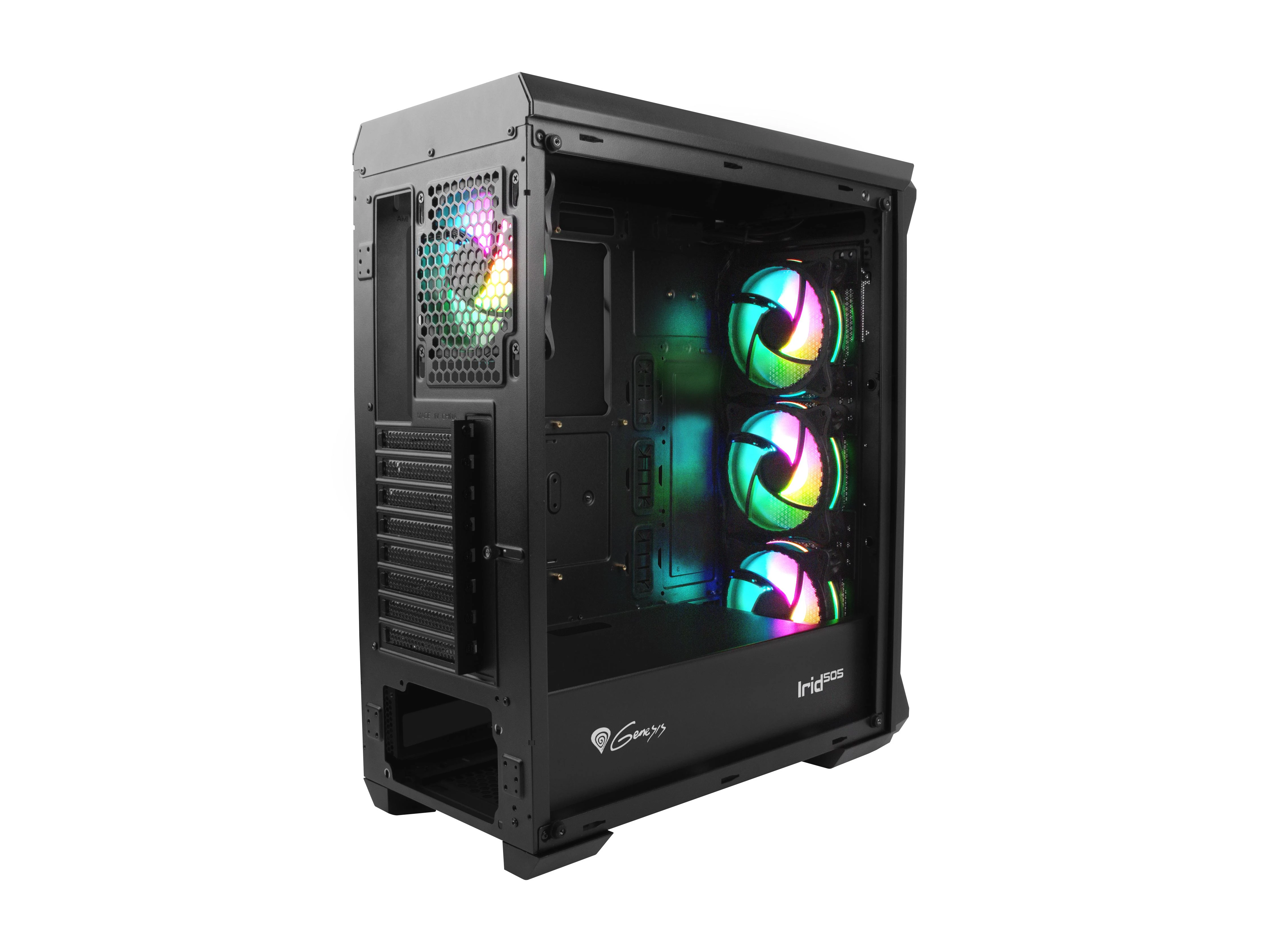 Genesis | PC Case | IRID 505 ARGB | Juodas | Midi-Tower