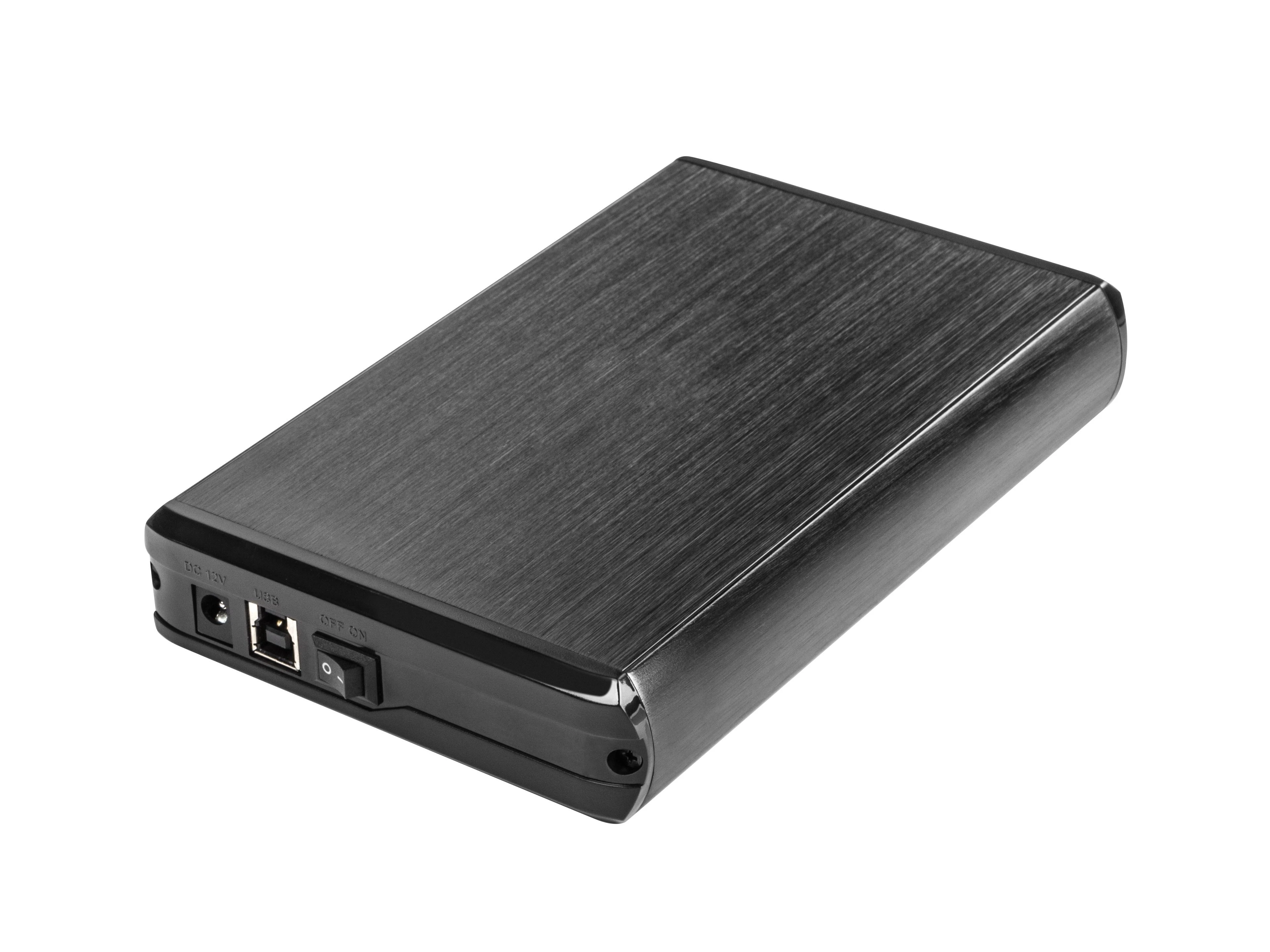 Kietasis diskas NATEC NKZ-0448 RHINO išorinis USB 3.0 korpusas skirtas 3,5 colio SATA HDD juodas aliuminis