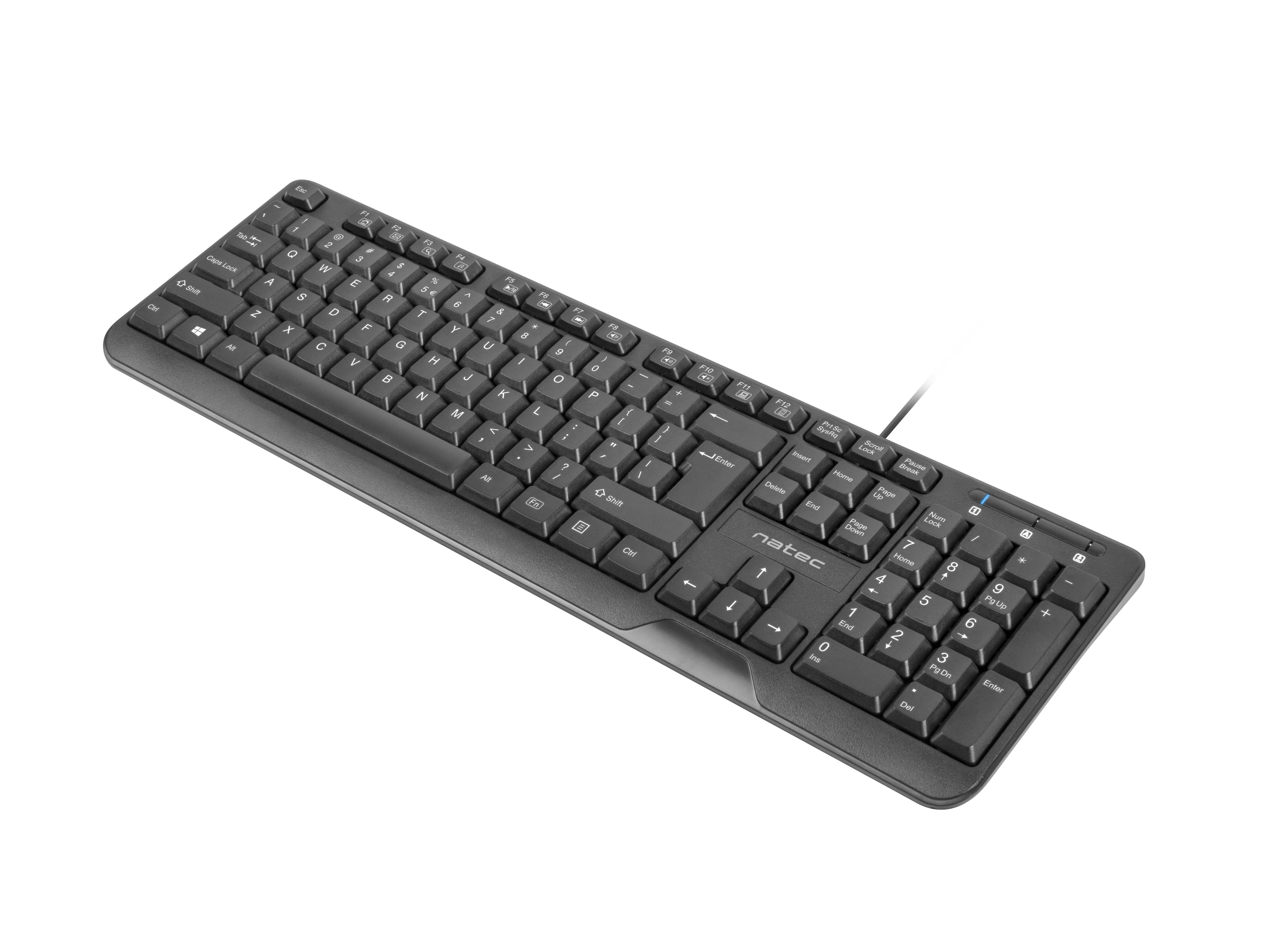 NATEC NKL-0967 Natec Klaviatūra TROUT SLIM USB US išdėstymas juodas
