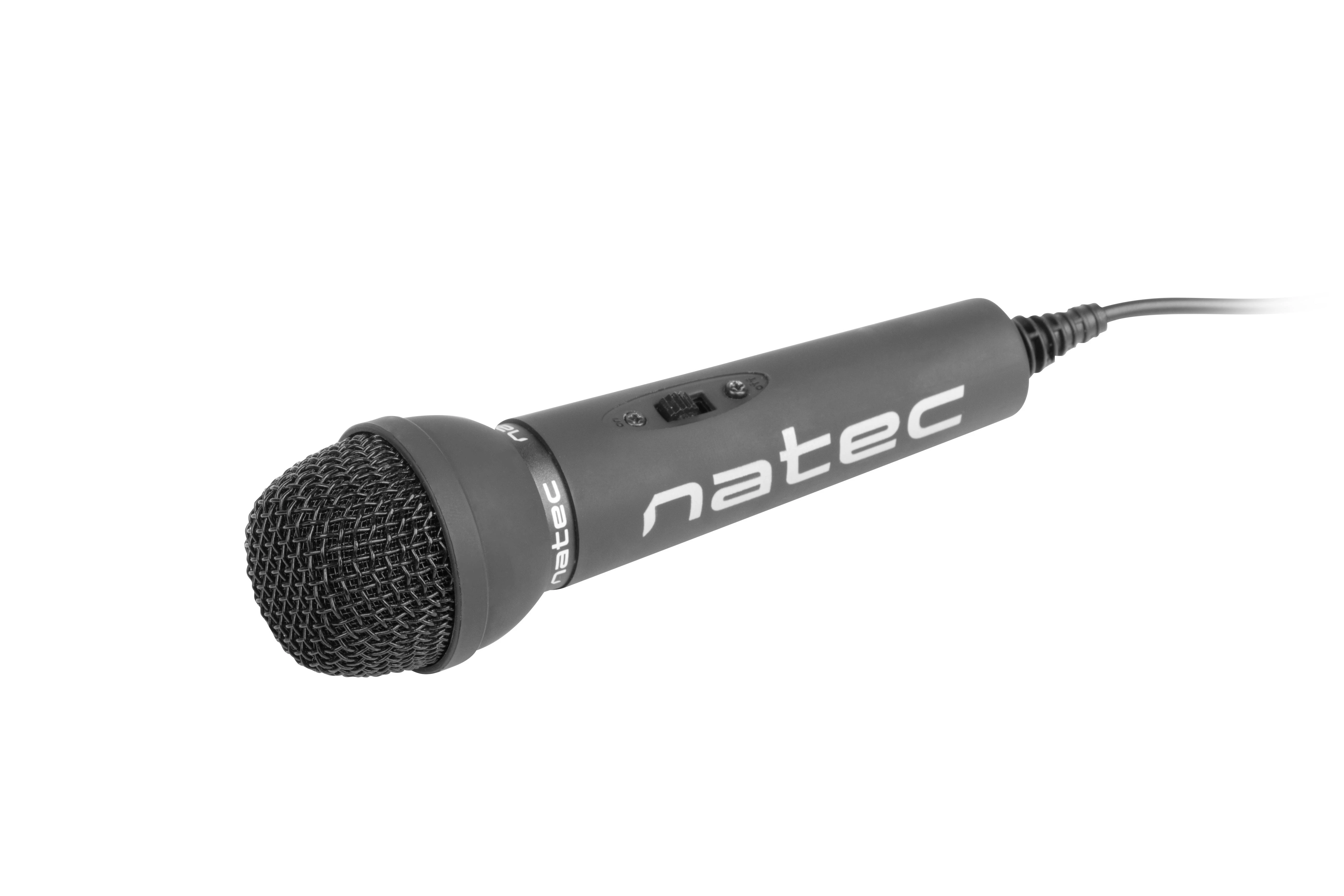 NATEC NMI-0776 mikrofono papildiklis Juodas mini lizdas 3,5 mm žemo triukšmo visaekcinis mikrofonas