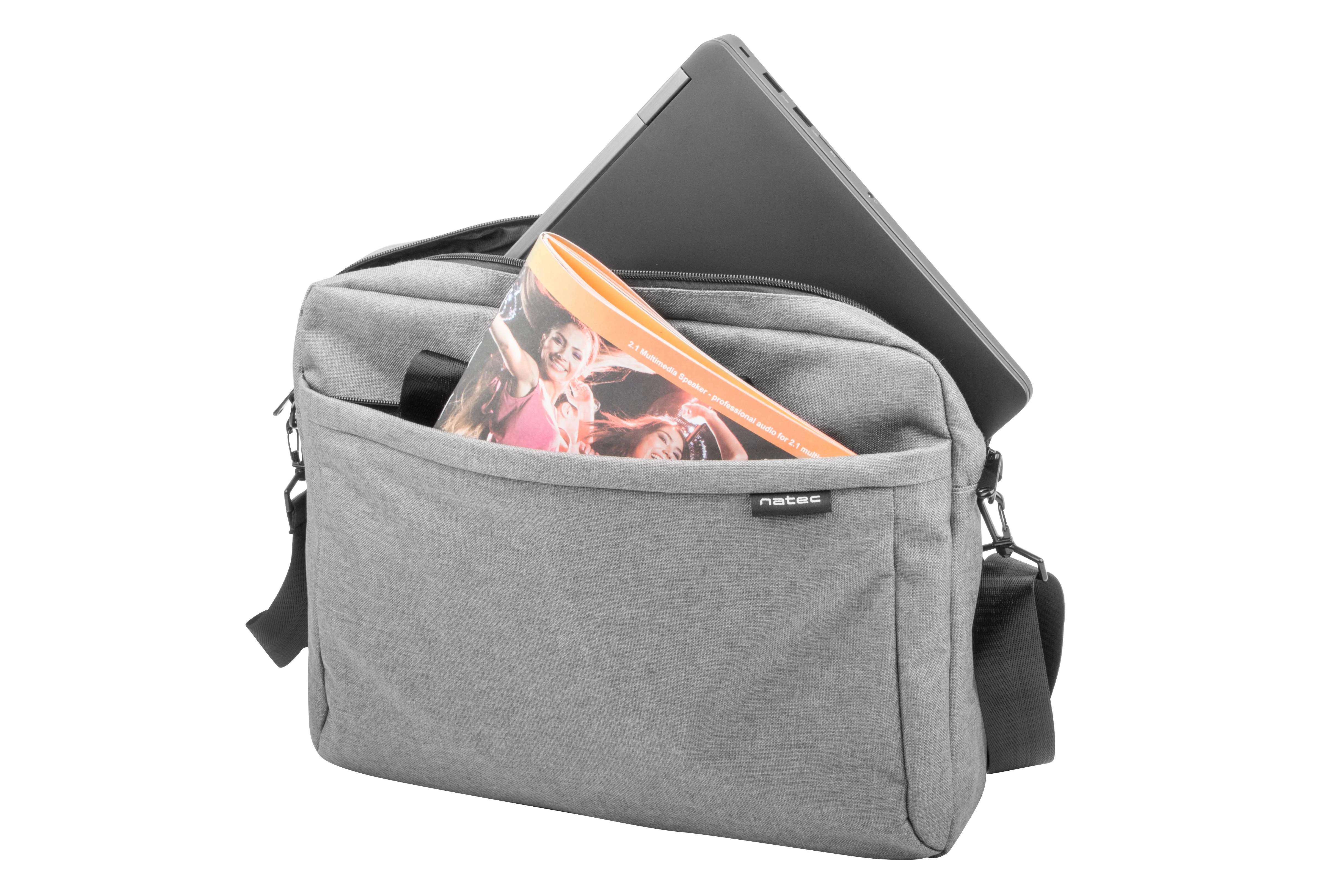 NATEC NTO-0766 Nešiojamas kompiuteris Bag MUSTELA 15.6" Pilkas
