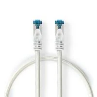 Nedis Cat 6a Kabelis S/FTP | RJ45 Stecker | RJ45 Stecker | 0.50 m | Snagless | Rund | Geflochten / PVC | Sidabrinė | Verpackung mit Sichtfenster