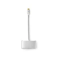 Nedis USB adapteris | USB3.1 | USB-C™ jungtis | USB-A lizdas / USB-C™ lizdas / VGA lizdas | 5 Gbps | 0,20 m | apvalus | Paauksuotas | Pintas / nailonas | S