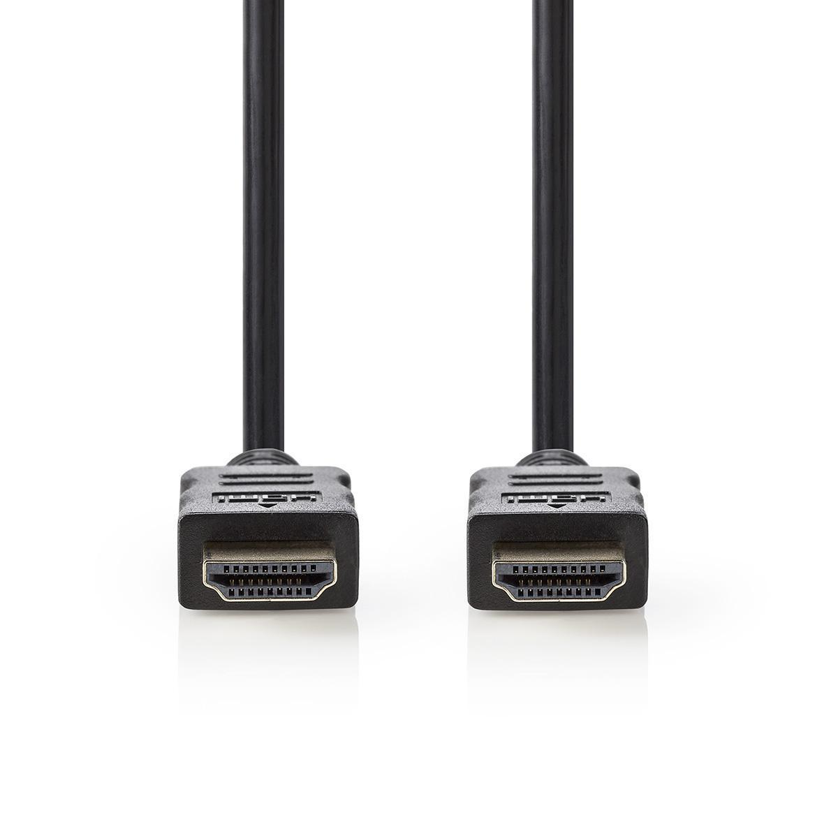 Nedis didelės spartos 2 m HDMI laidas su eternetu, paauksuotas [juodas]