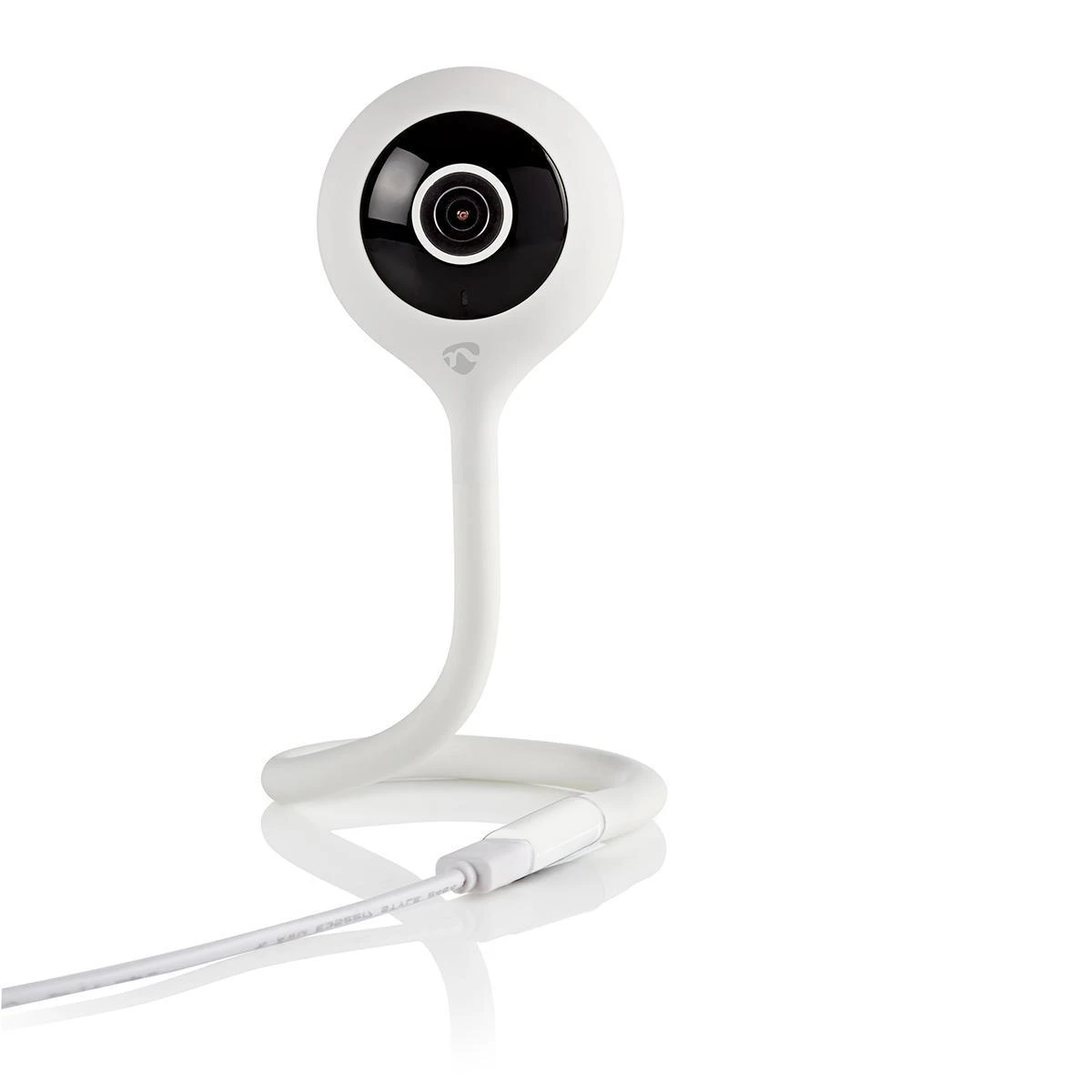 Bevielė išmanioji Wi-Fi vaizdo kamera 2MP (1080P), su mikrofonu, naktiniu pašvietimu IR, balta, Nedis Smart Life