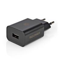 Nedis Netzladegerät 12 W 1x 2.4 A A - Anzahl der Ausgänge: 1x USB-A, Kein Kabelis im Lieferumfang enthalten, Single Voltage Output, juodas