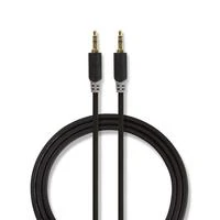 Nedis stereo garso kabelis | 3,5 mm kištukas | 3,5 mm kištukas | Paauksuotas | 1,00 m | apvalus | Antracitas | Pakuotė su peržiūros langeliu
