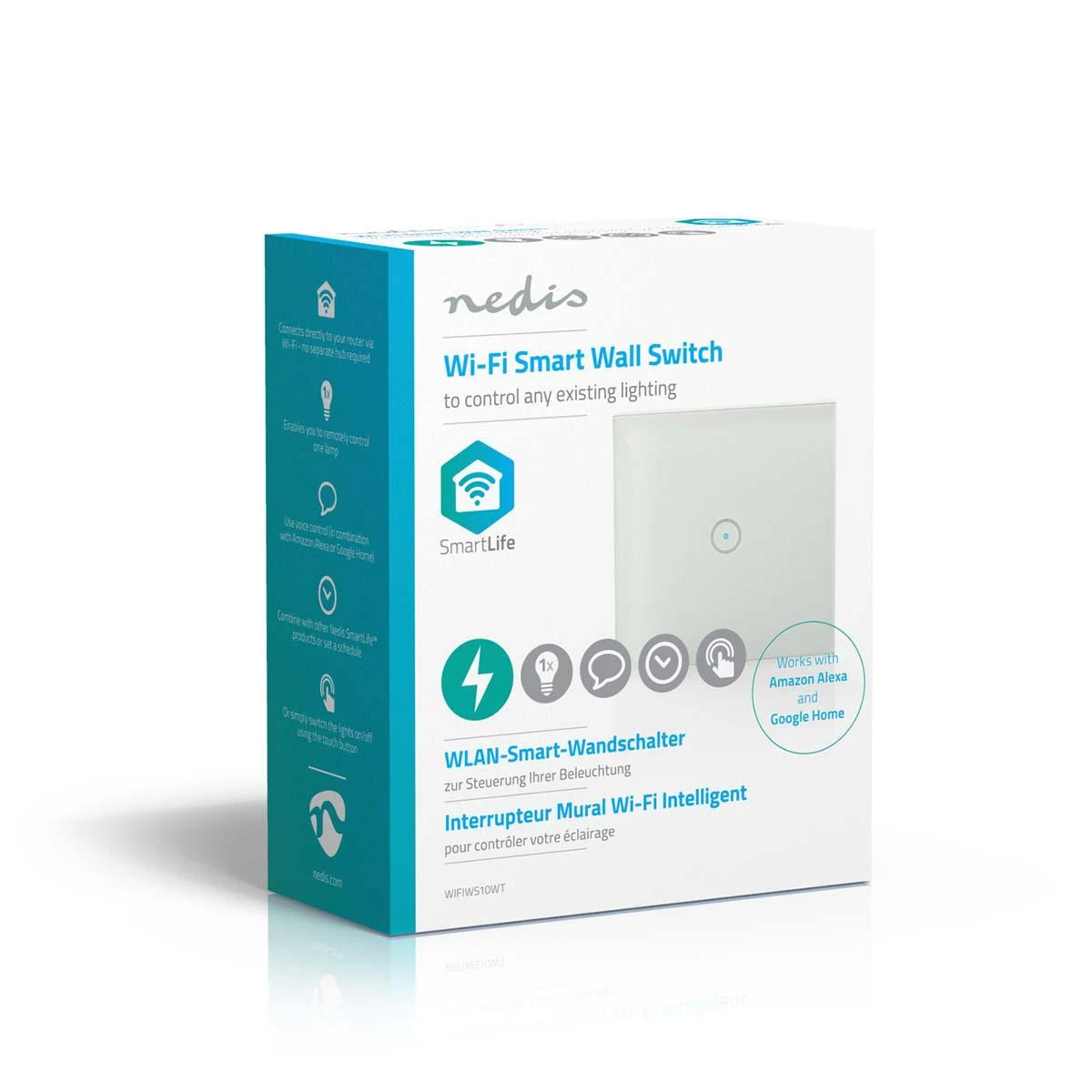 Nedis WiFi Smart Light Switch (WIFIWS10WT) – paprasta