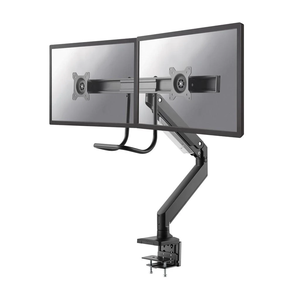 Laikiklis Neomounts NM-D775DX dvigubo monitoriaus rankena, juoda