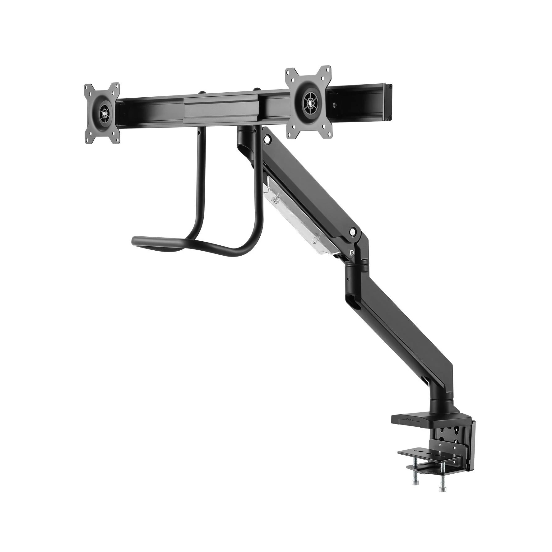 Laikiklis Neomounts NM-D775DX dvigubo monitoriaus rankena, juoda