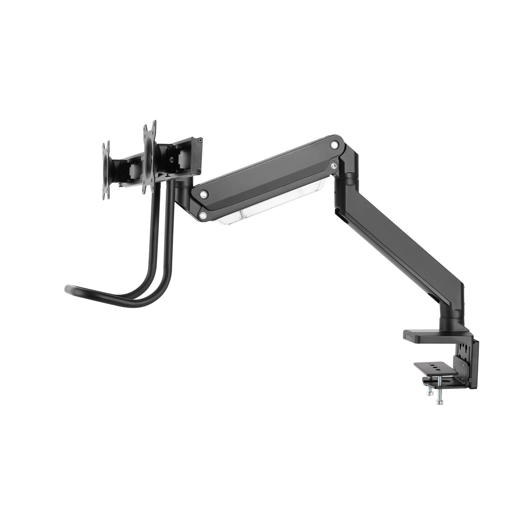 Laikiklis Neomounts NM-D775DX dvigubo monitoriaus rankena, juoda