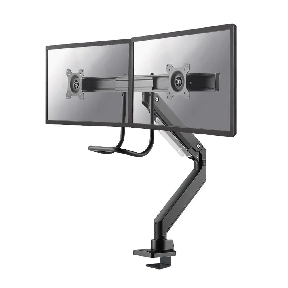 Laikiklis Neomounts NM-D775DX dvigubo monitoriaus rankena, juoda