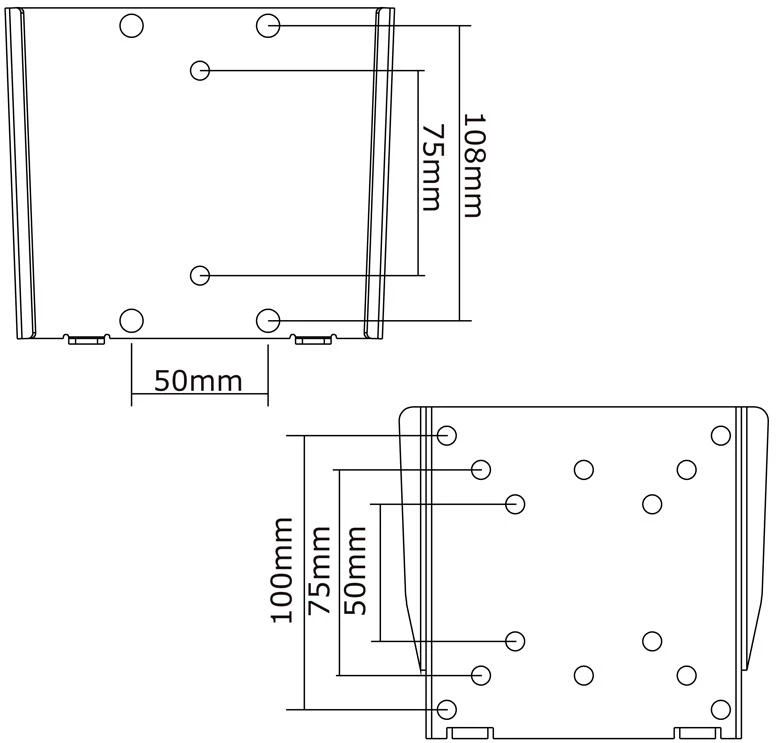 Neomounts „NewStar“ LCD laikiklis – fiksuotas – gylis 10 mm [maks. 30 kilogramų] – VESA75 100