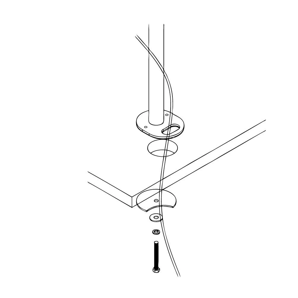 Laikiklis Neomounts NEWSTAR GROMMET AND POLE (40 CM) FPMA-D960 & FPMA-D960D - Juodas