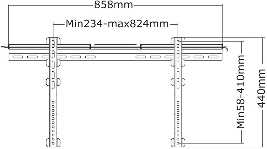 Neomounts Newstar PLASMA-W065 plokščiųjų ekranų sieninis laikiklis 190,5 cm (75") Sidabras