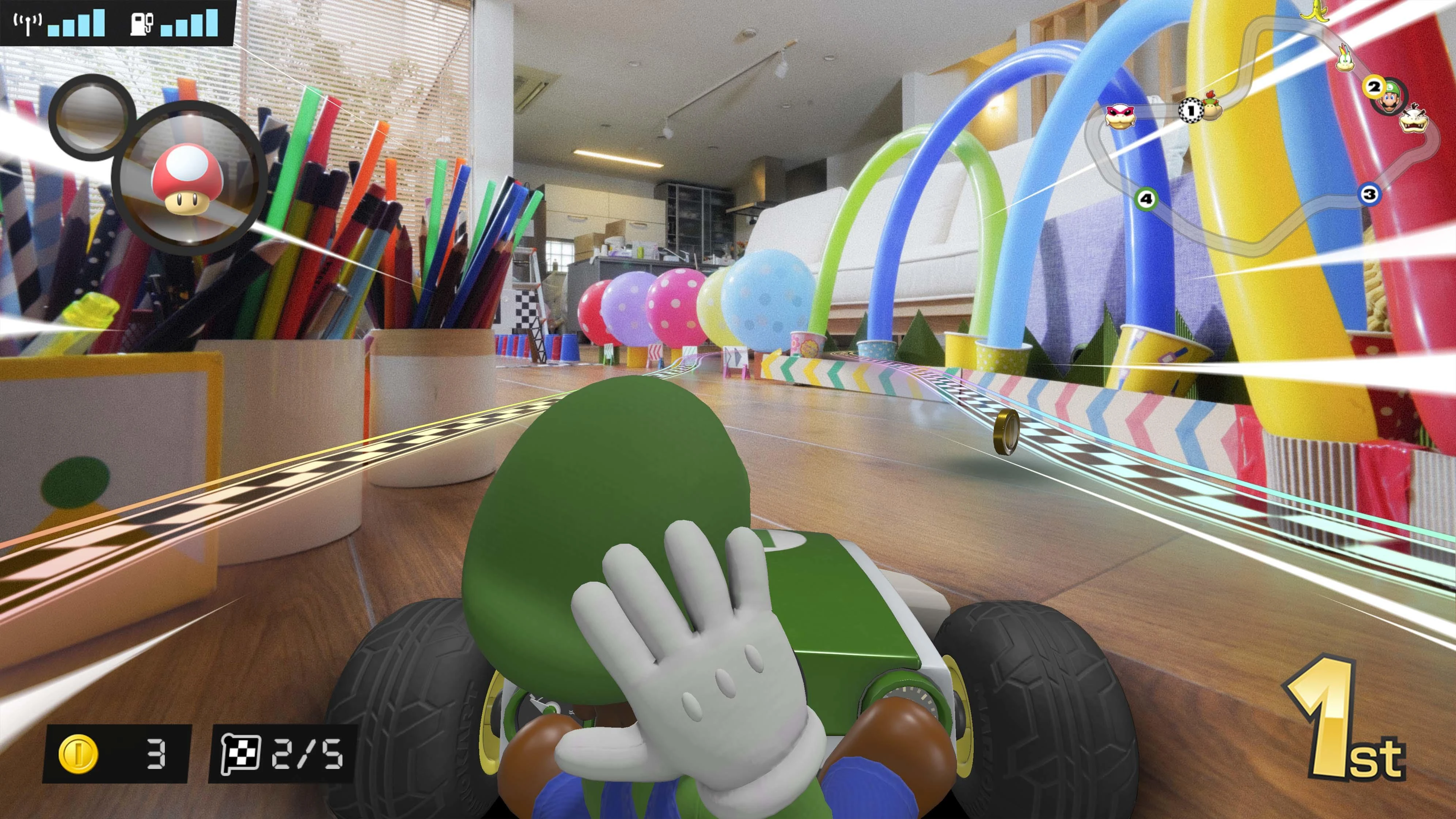 Nintendo Mario Kart Live Home Circuit LUIGI mašinėlės rinkinys