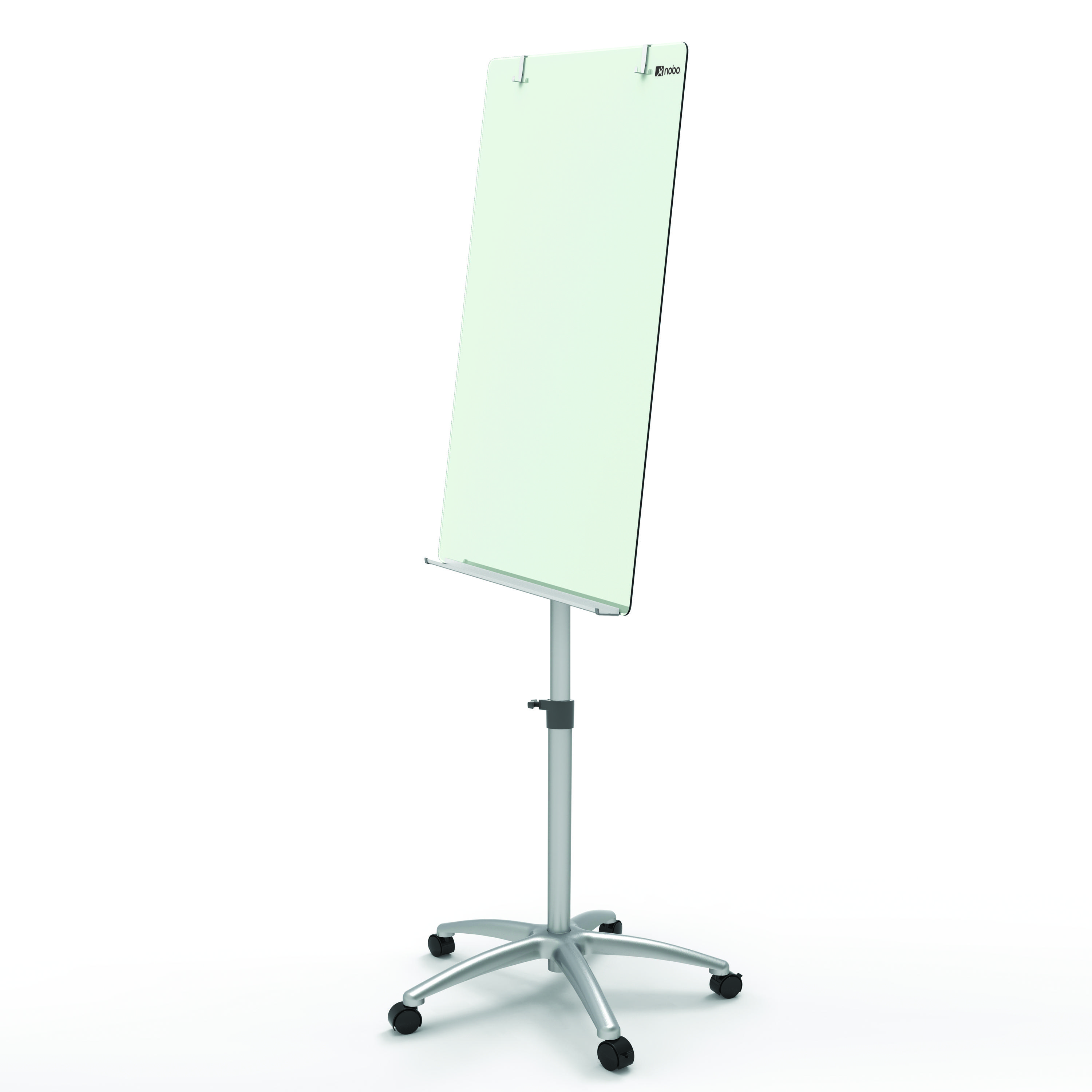 Mobilusis stiklinis konferencijų stovas NOBO Brilliant Baltas