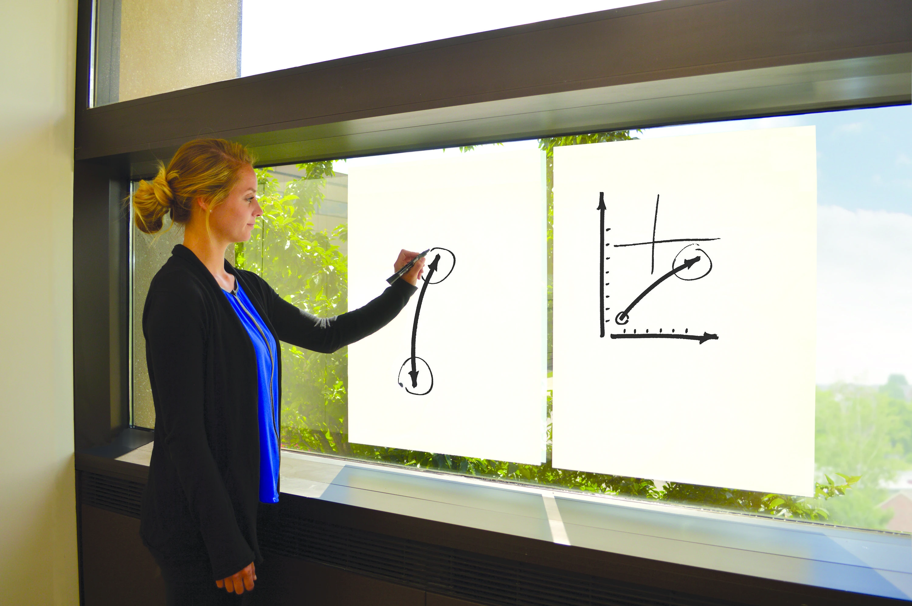 Konferencijų plėvelė NOBO 600 x 800 mm, aiškiai