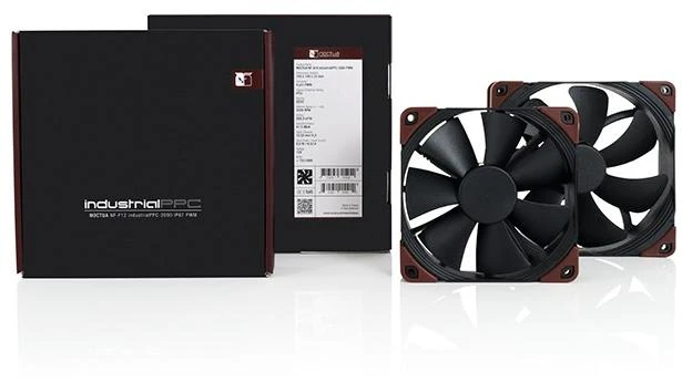 Noctua NF-F12 industrialPPC ventiliatoriai su pakuote