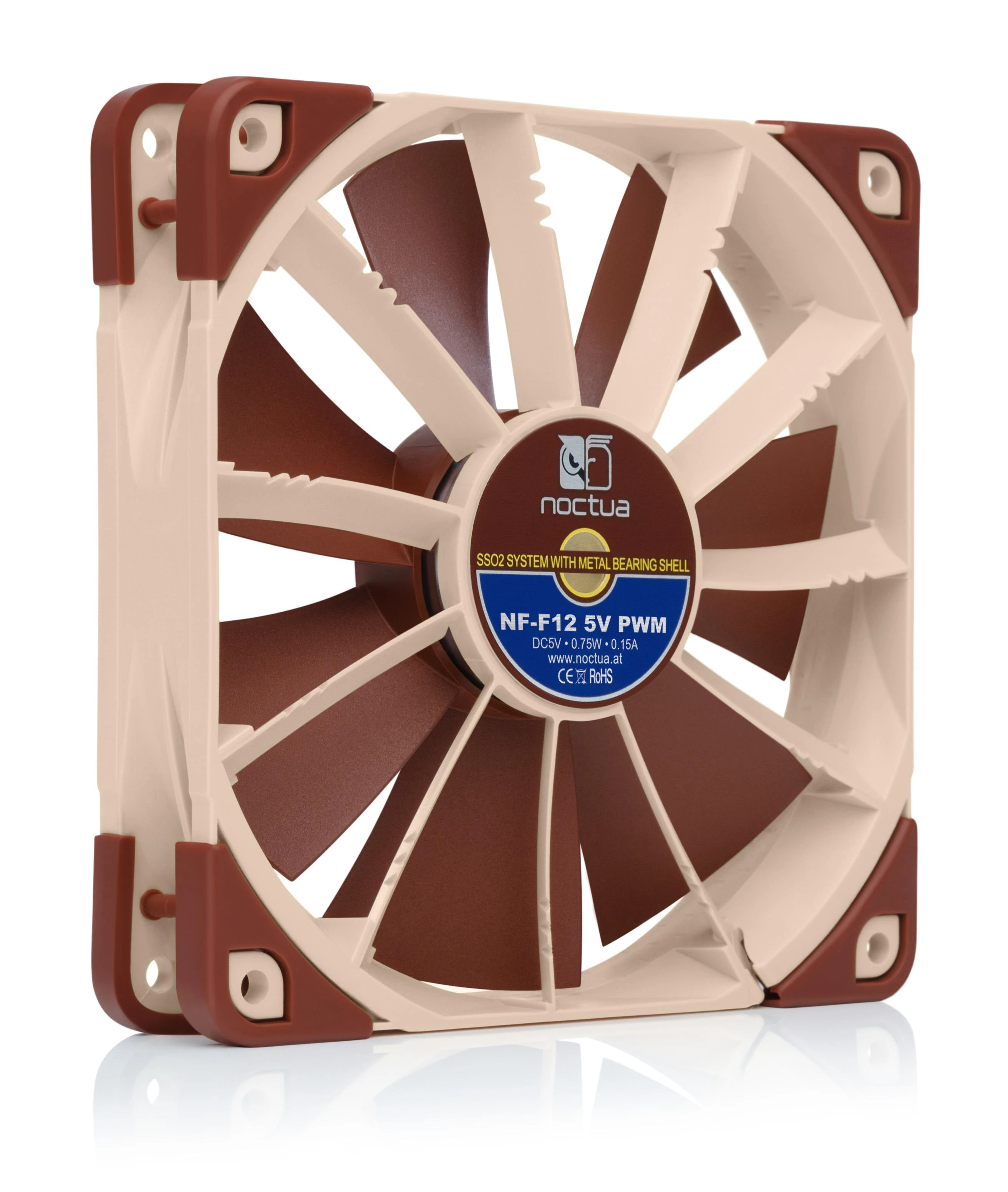 Noctua NF-F12 Kompiuterio dėklas Fan 12 cm rusvai gelsvas, Brown