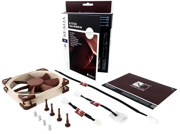 Noctua NF-S12A ULN ventiliatorius su montavimo priedais