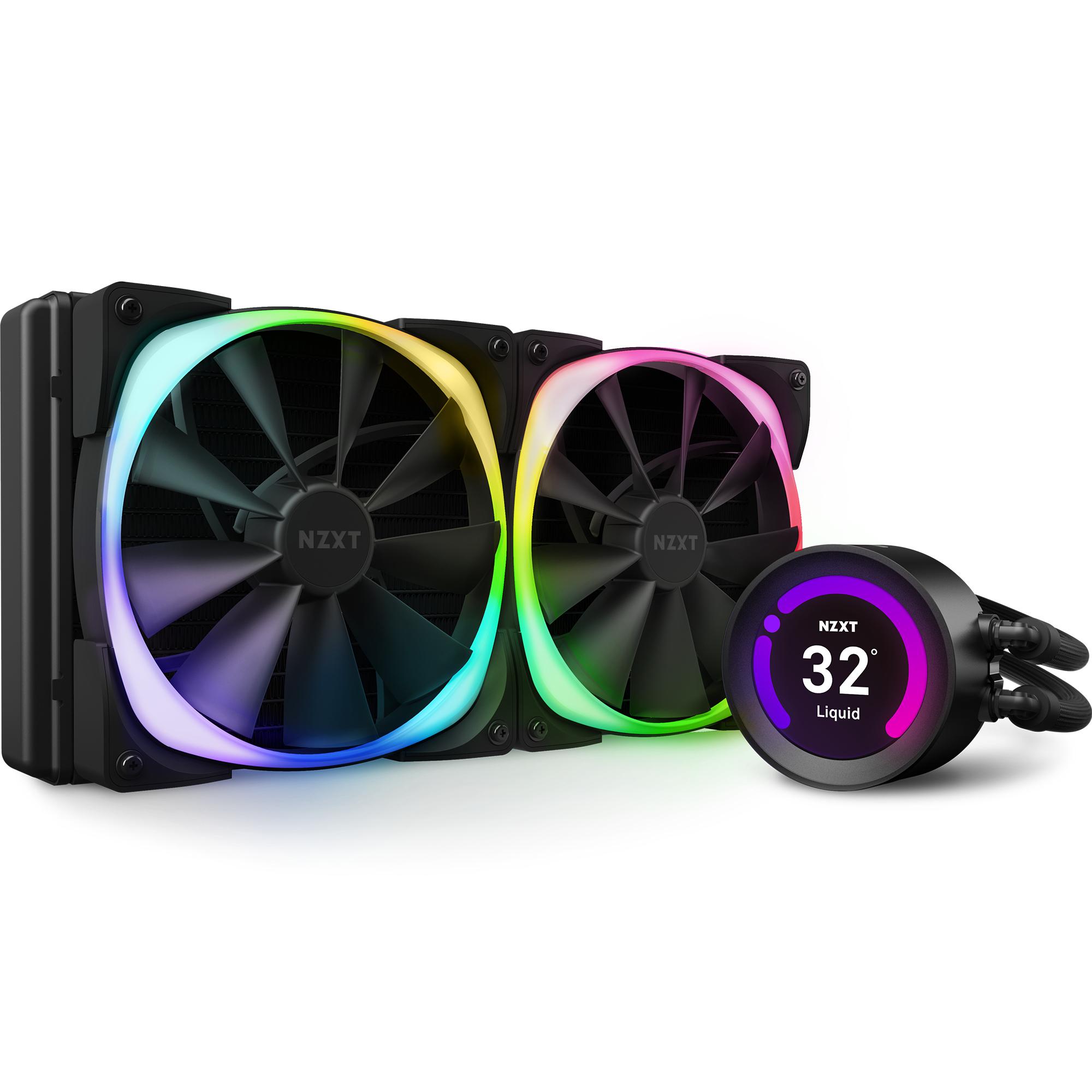 NZXT AIO Liquid Cooler with LCD Ekranas 