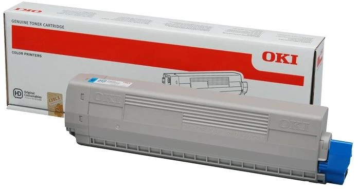 OKI C831 C841 dažų kasetė žalsvai mėlyna standartinė talpa 10 000 puslapių 1 pakuotė žydrai dažų kasetė C831/C841 series (10K)