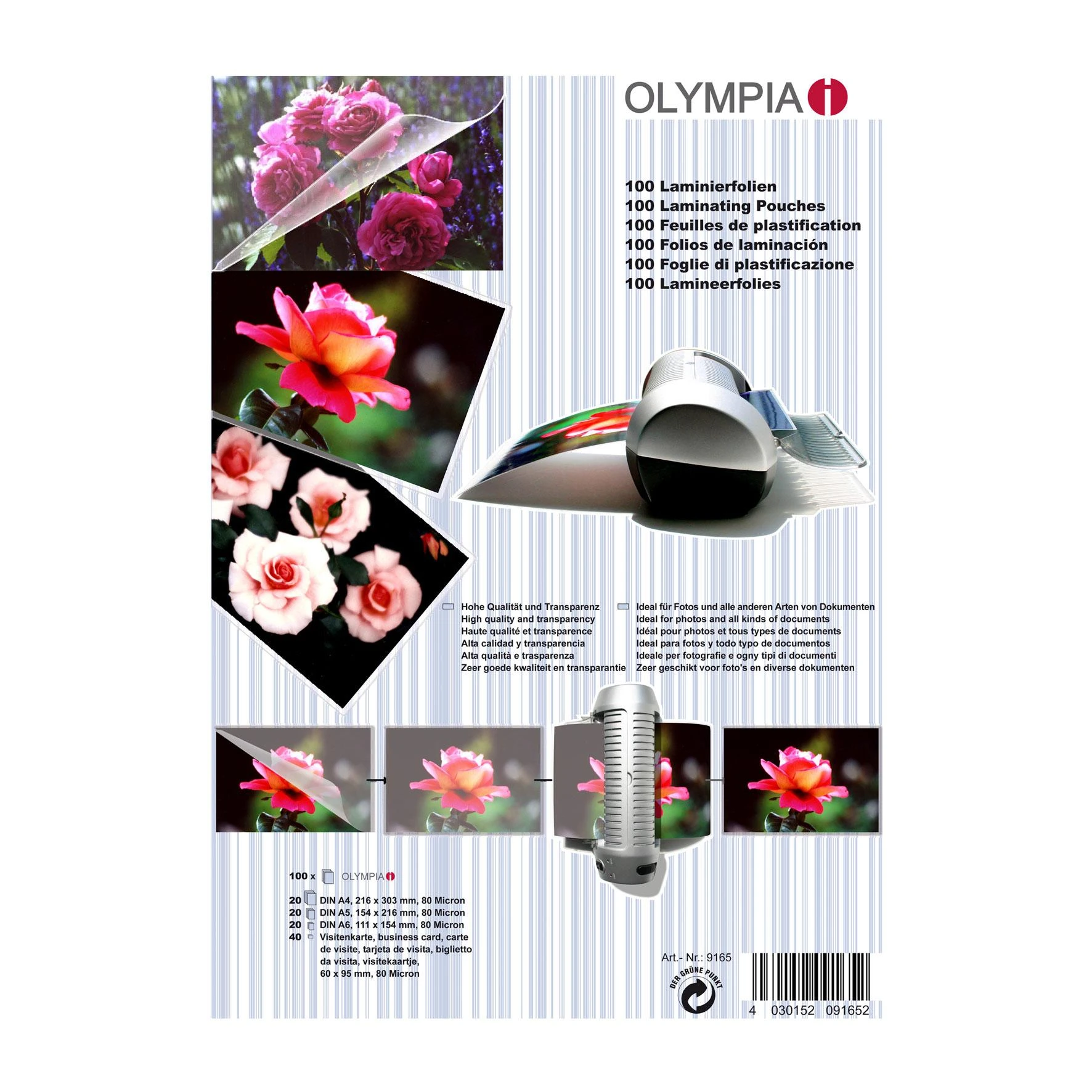 Olympia laminavimo maišelių rinkinys