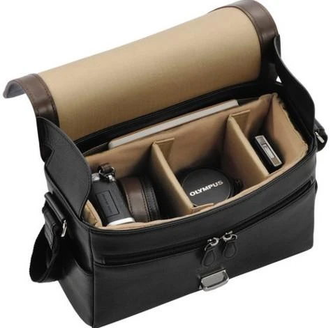 Krepšys Olympus CBG-11 Leather Bag juodas / ruda for PEN-F (V613014NW000)