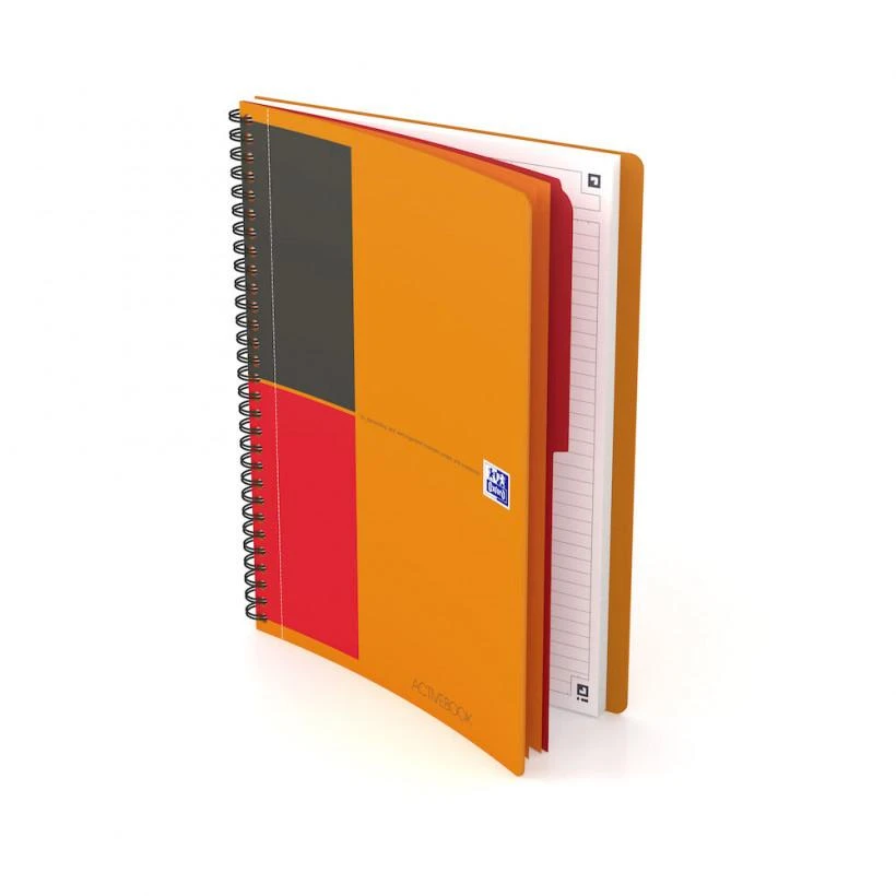 Sąsiuvinis Oxford Activebook, B5, 80 lapų, su spirale, eilutėmis