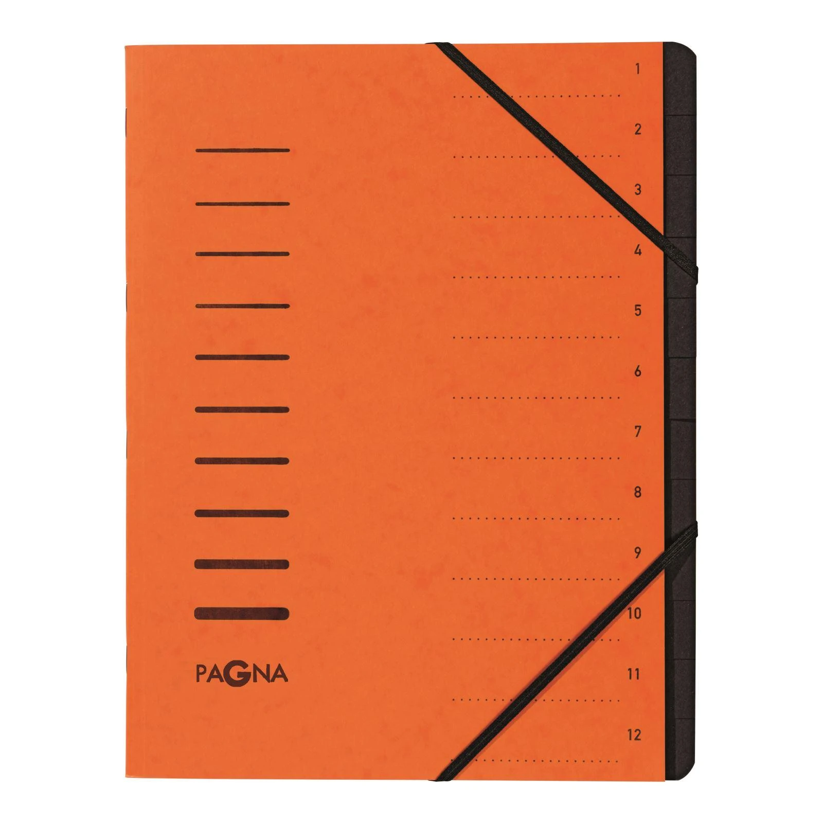 Laikiklis Pagna Folder 12 Fächer 1-12 oranžinis