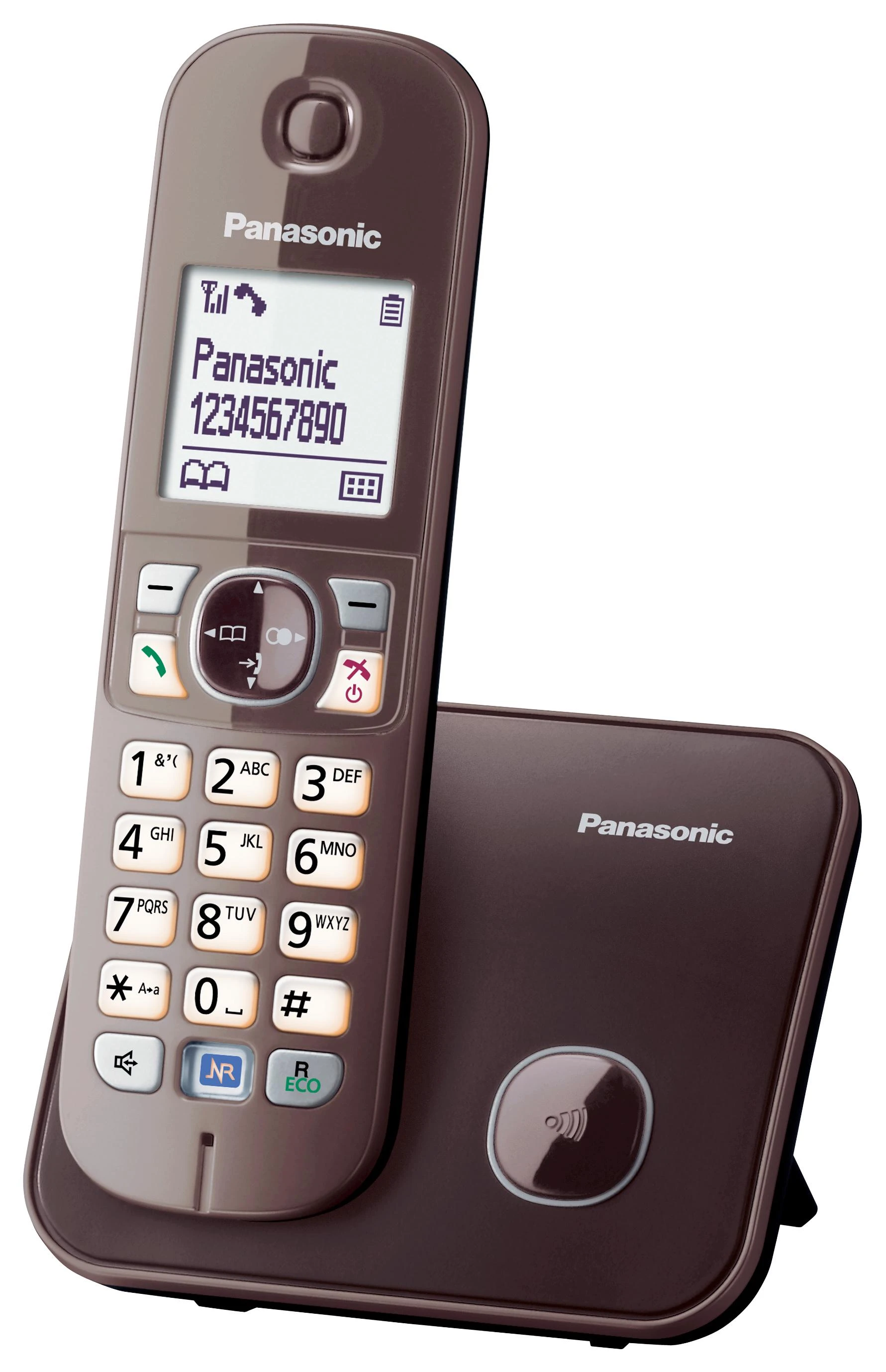 Fiksuotojo ryšio telefonas Panasonic rudas