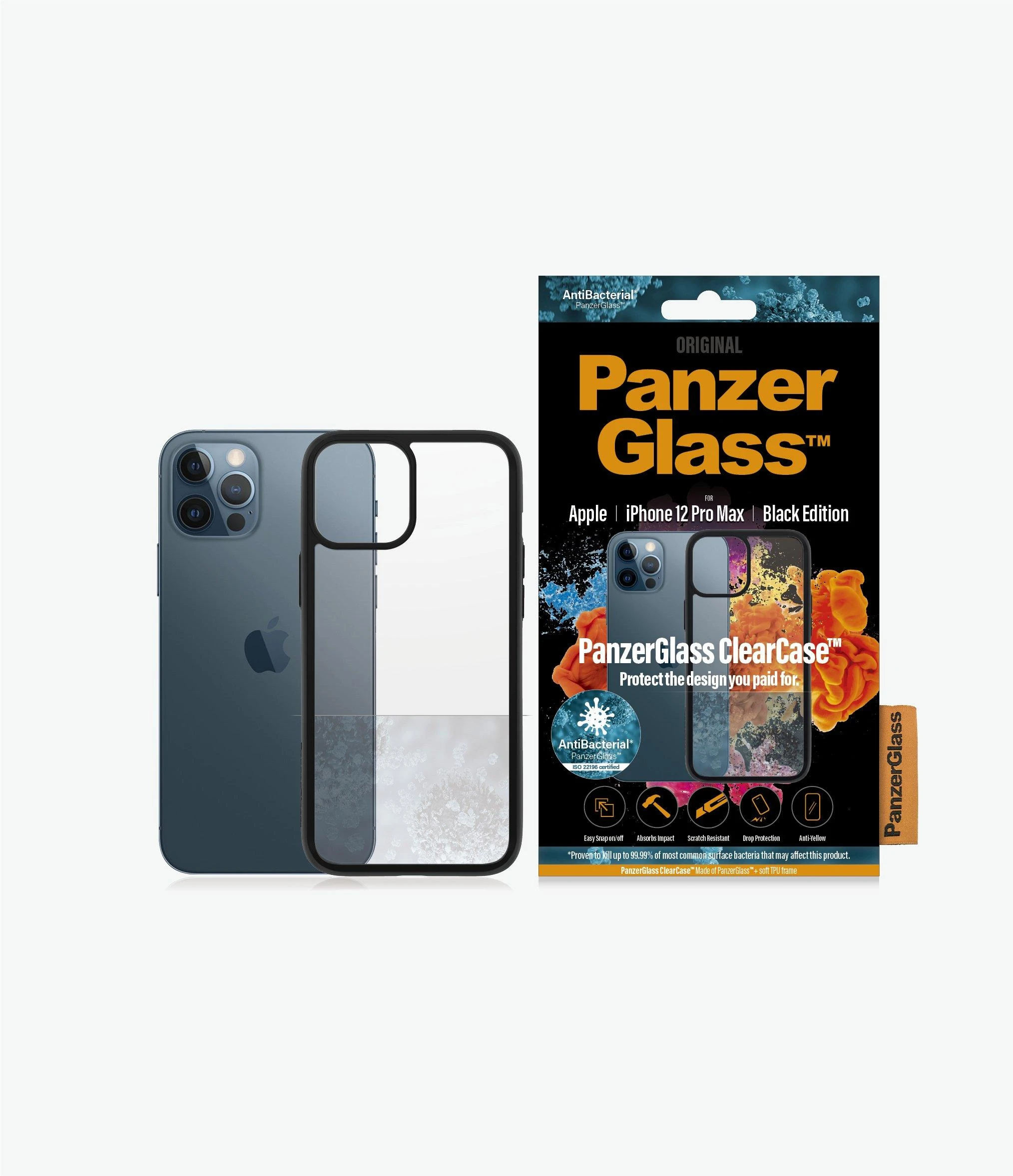 Panzer Glass „PanzerGlass ClearCase Apple“, „iPhone 12 Pro Max“, termoplastinis poliuretanas (TPU), skaidrus