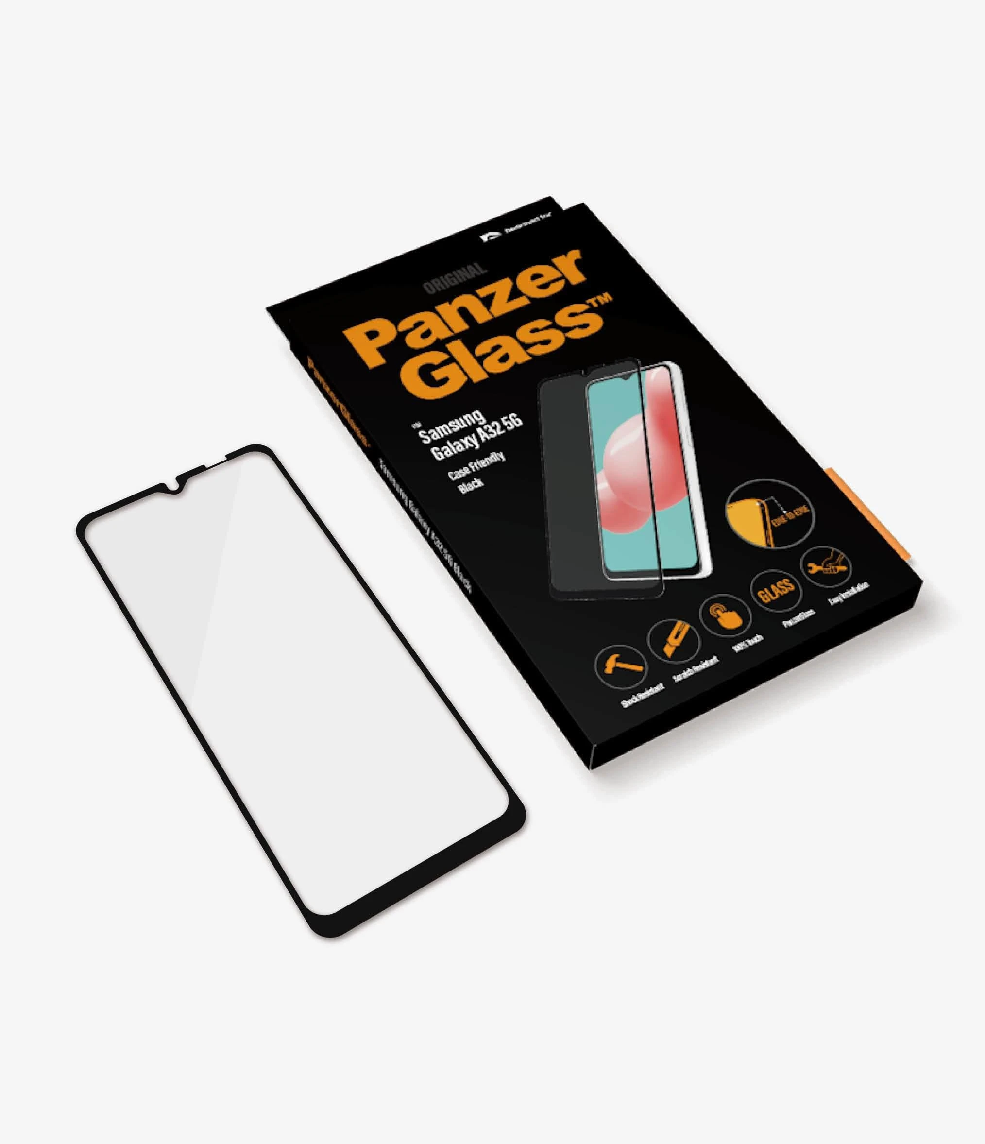 Panzer Glass PanzerGlass | Tinka dėklui ekrano apsauga | 7252 | Samsung | Galaxy A32 5G | Juodas/Skaidrus