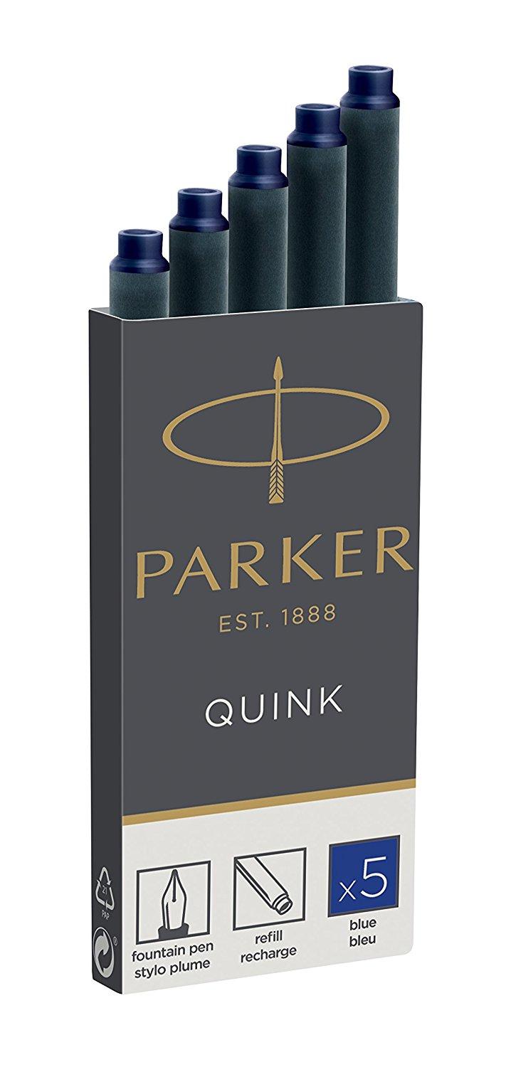 Rašalo kapsulės Parker Juoda 5 vnt. - 1950402