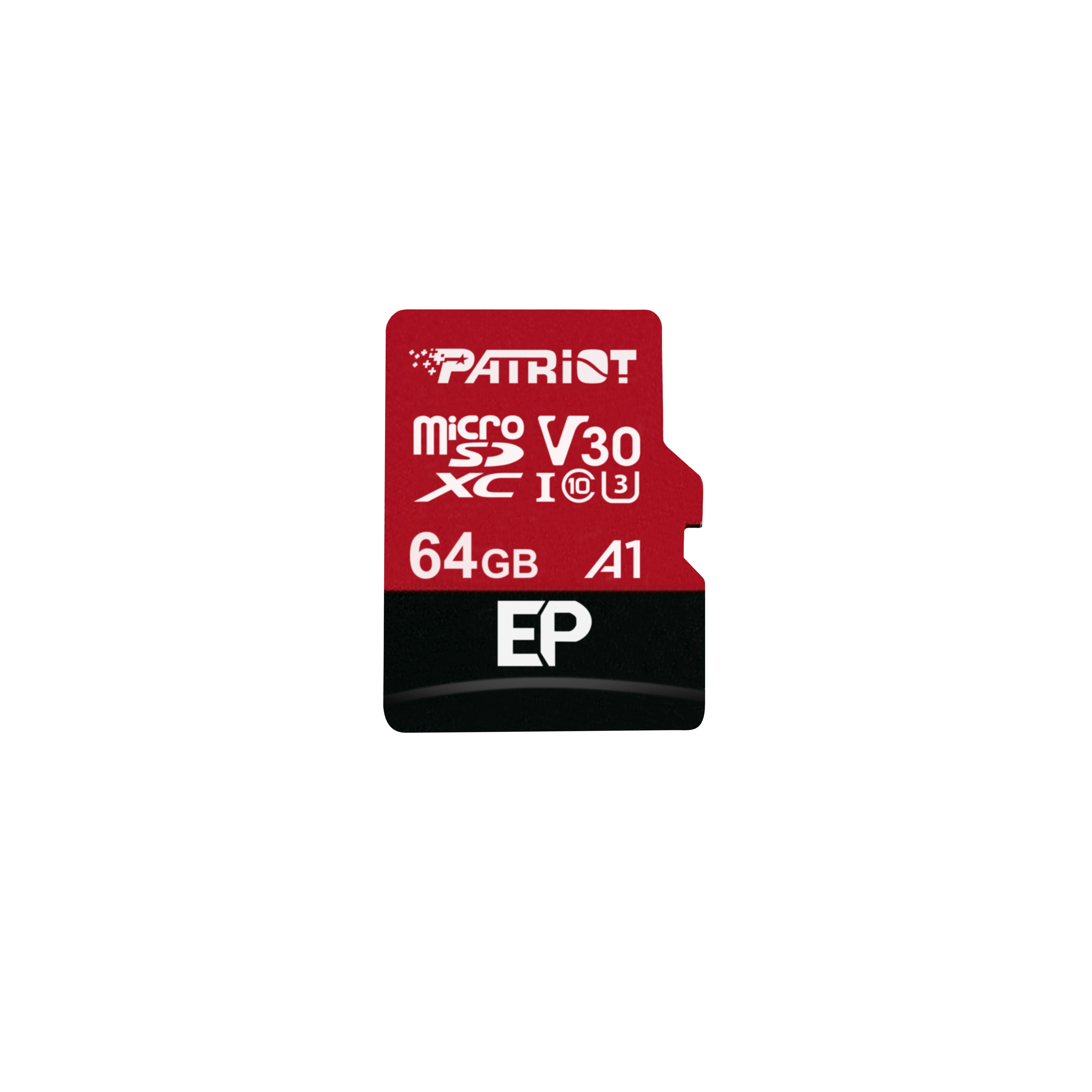 PATRIOT PEF64GEP31MCX Patriot EP Series 64GB Micro SDXC V30 iki 100MB/s