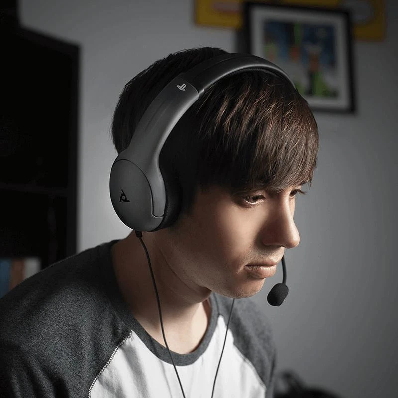 Žaidimų ausinės PDP Gaming LVL 40, skirtos PS4, Pilkos