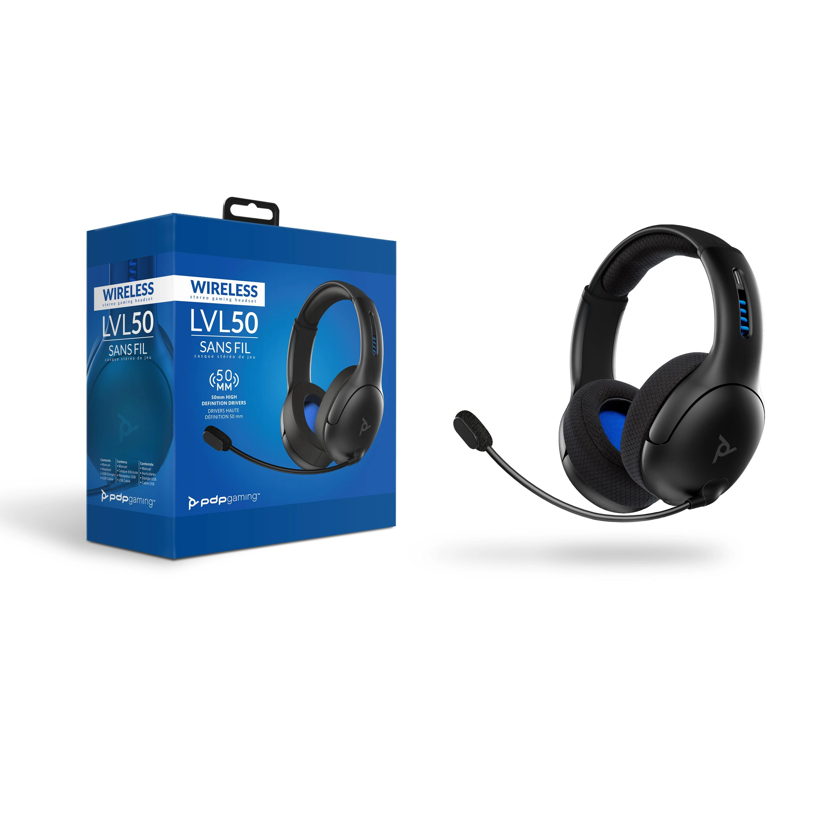 PDP LVL50 bevielės ausinės PS4/PS5