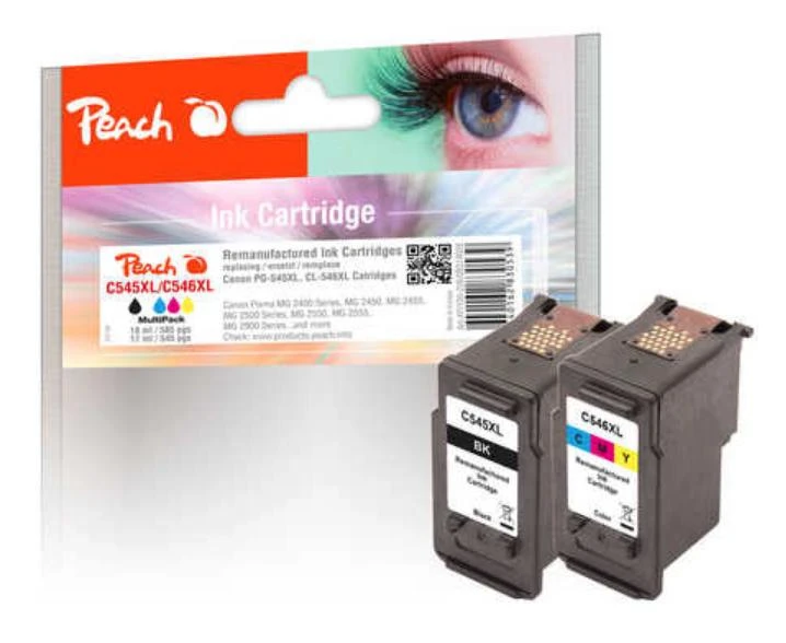 Peach Patrone Canon PG-545XLBK MultiPack REM,KOM