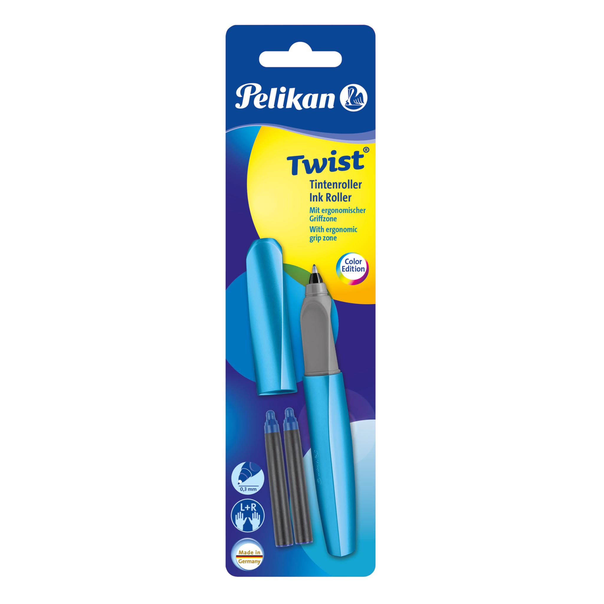 Pelikan Mėlyna Rašiklis TWIST R457 frosted mėlynas +2 kapsulės bls