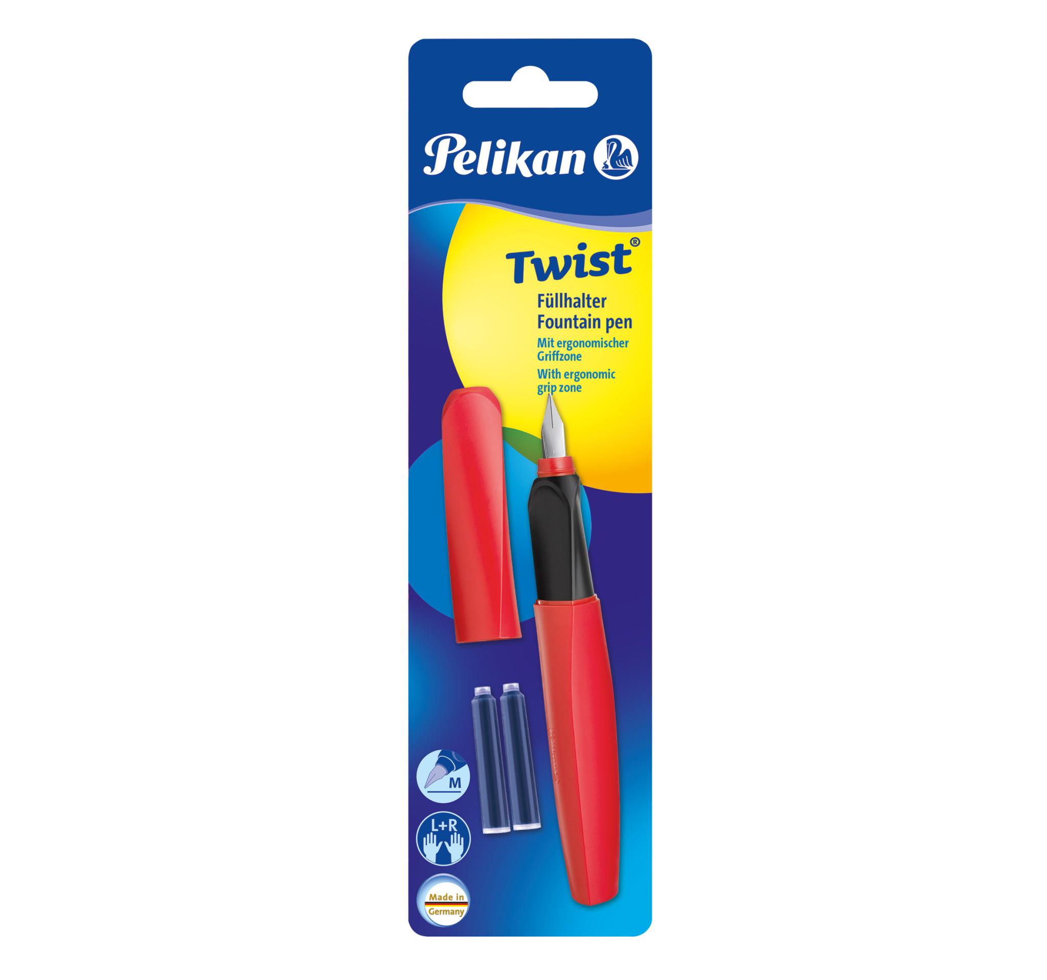 Plunksnakotis Pelikan Twist P457M, raudonas