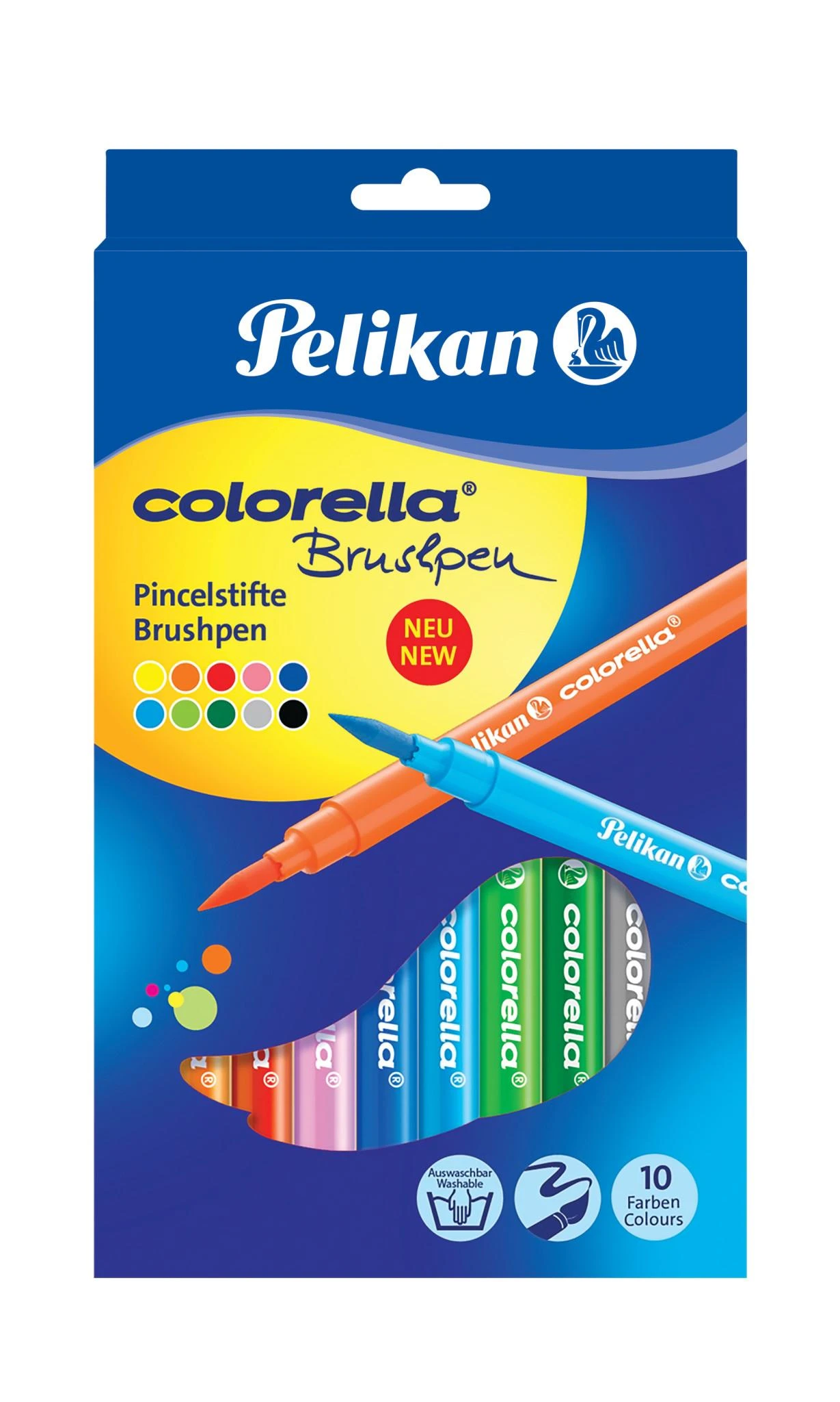 Pelikan Flomasteriai - teptukai COLORELLA SUPER BRUSH 10 spalvų