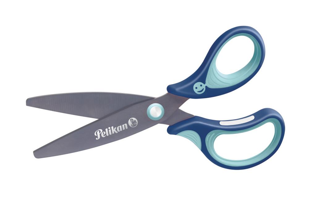 Pelikan Žirklės dešiniarank. bukais galais GRIFFIX 14cm mėta-tamsiai mėlynos