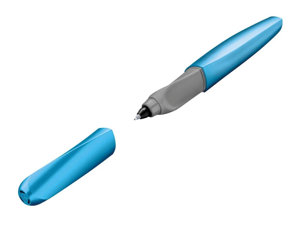 Pelikan TWIST R457 šviesiai mėlynas su atidarytu dangteliu