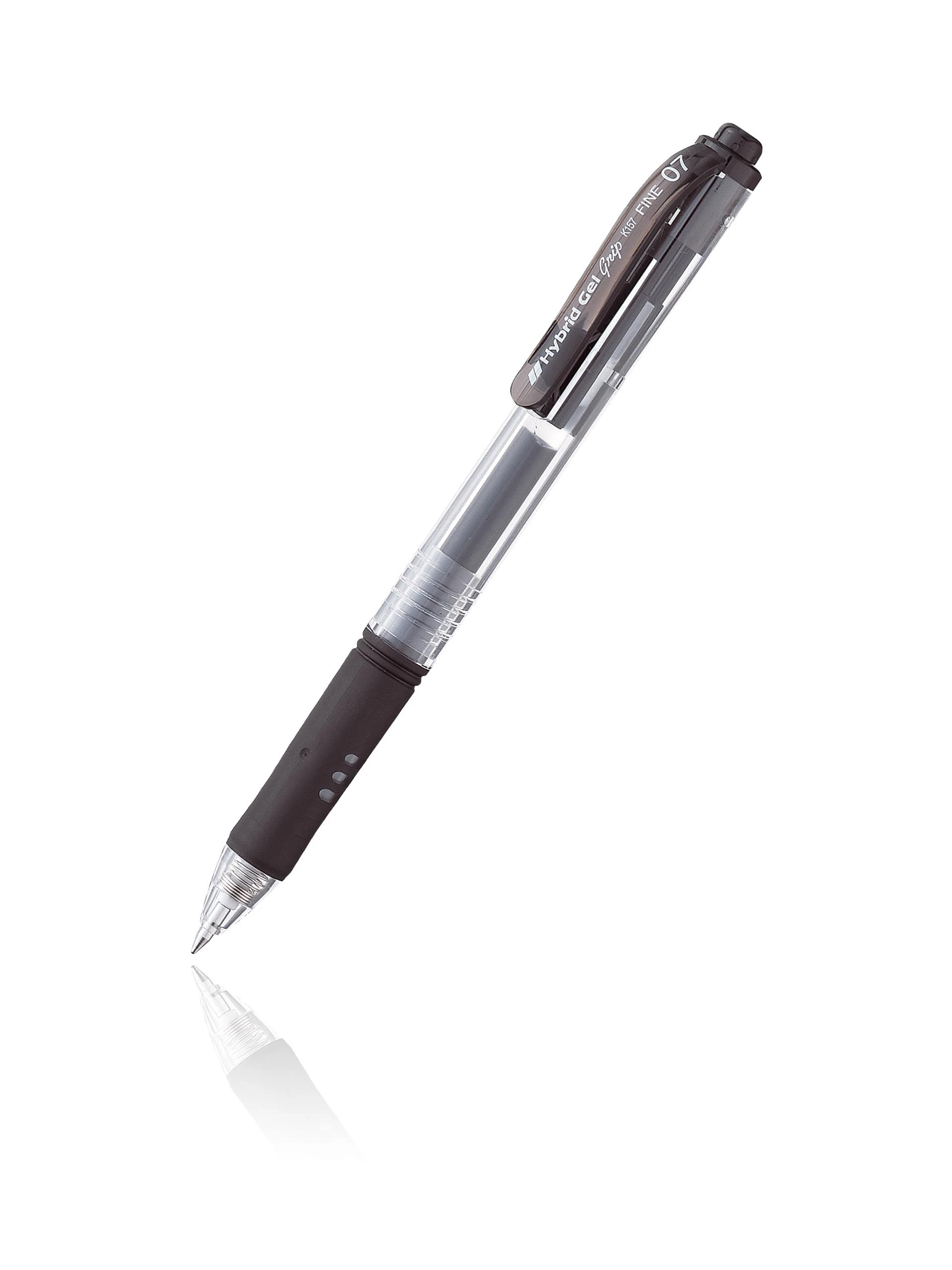 Automatinis rašiklis PENTEL HYBRID GEL GRIP K157, 0,7 mm., juoda