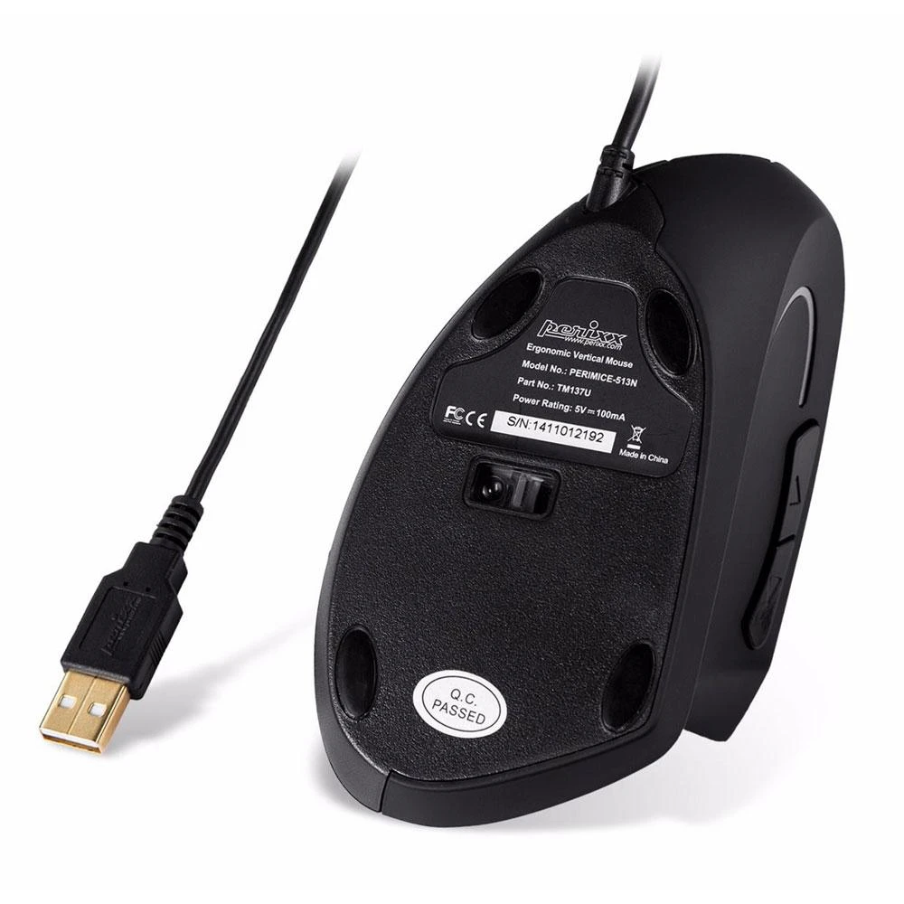 Carruzzo Perixx PERIMICE-513 kompiuterinė pelė Biuras dešinei rankai USB A tipo Optinis 1600 DPI