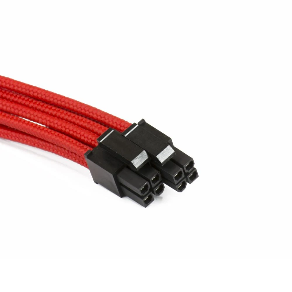 PHANTEKS 8-Pin EPS12V Extension 50cm – sleeved raudonos spalvos