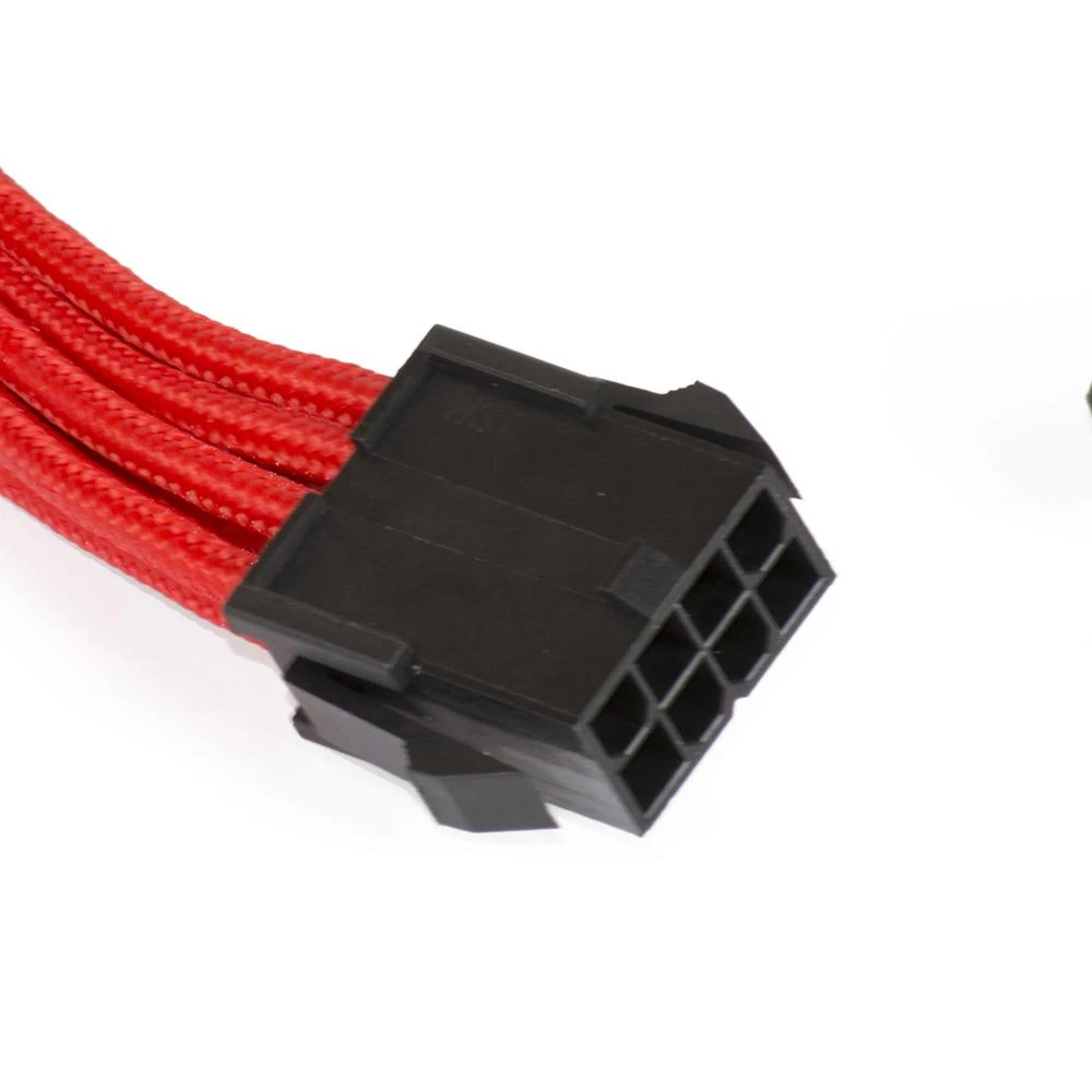 PHANTEKS 8-Pin EPS12V Extension 50cm – sleeved raudonos spalvos